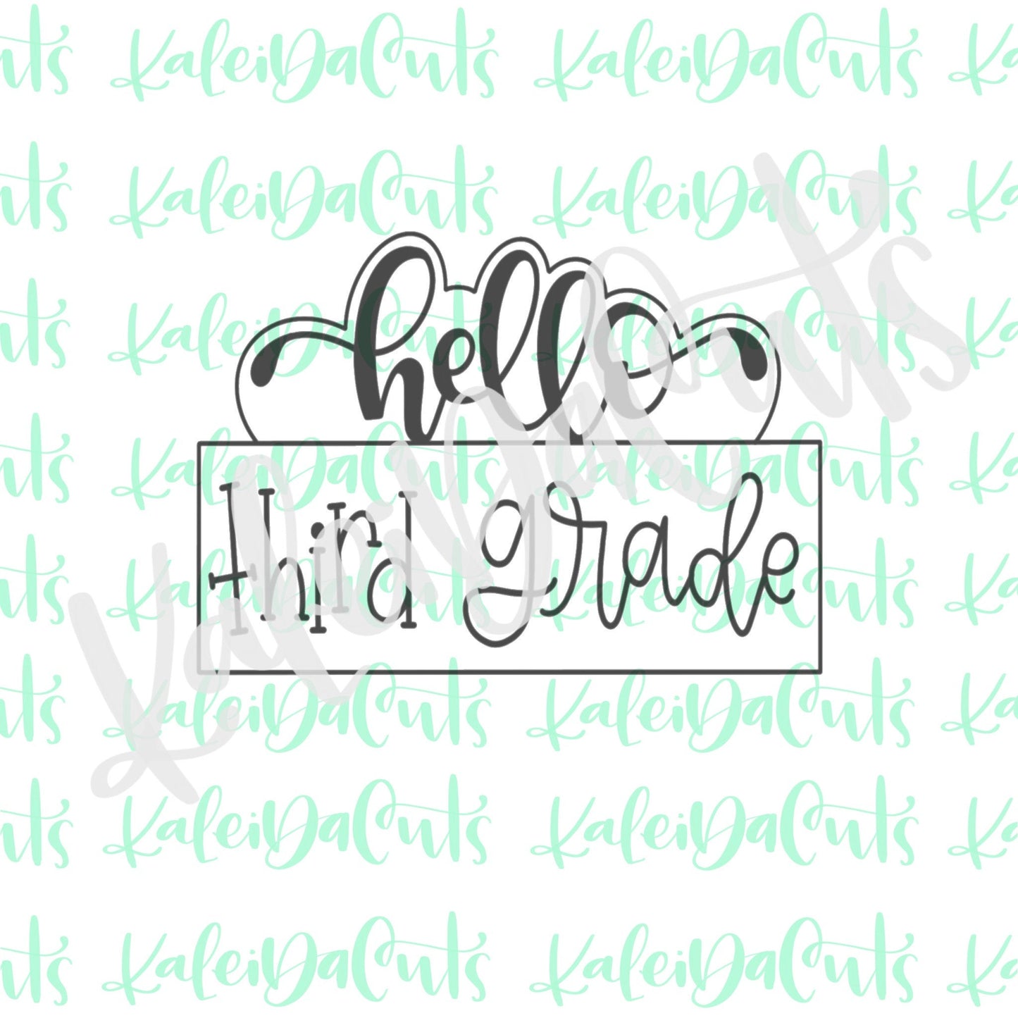 Hello Plaque 2 Cookie Cutter