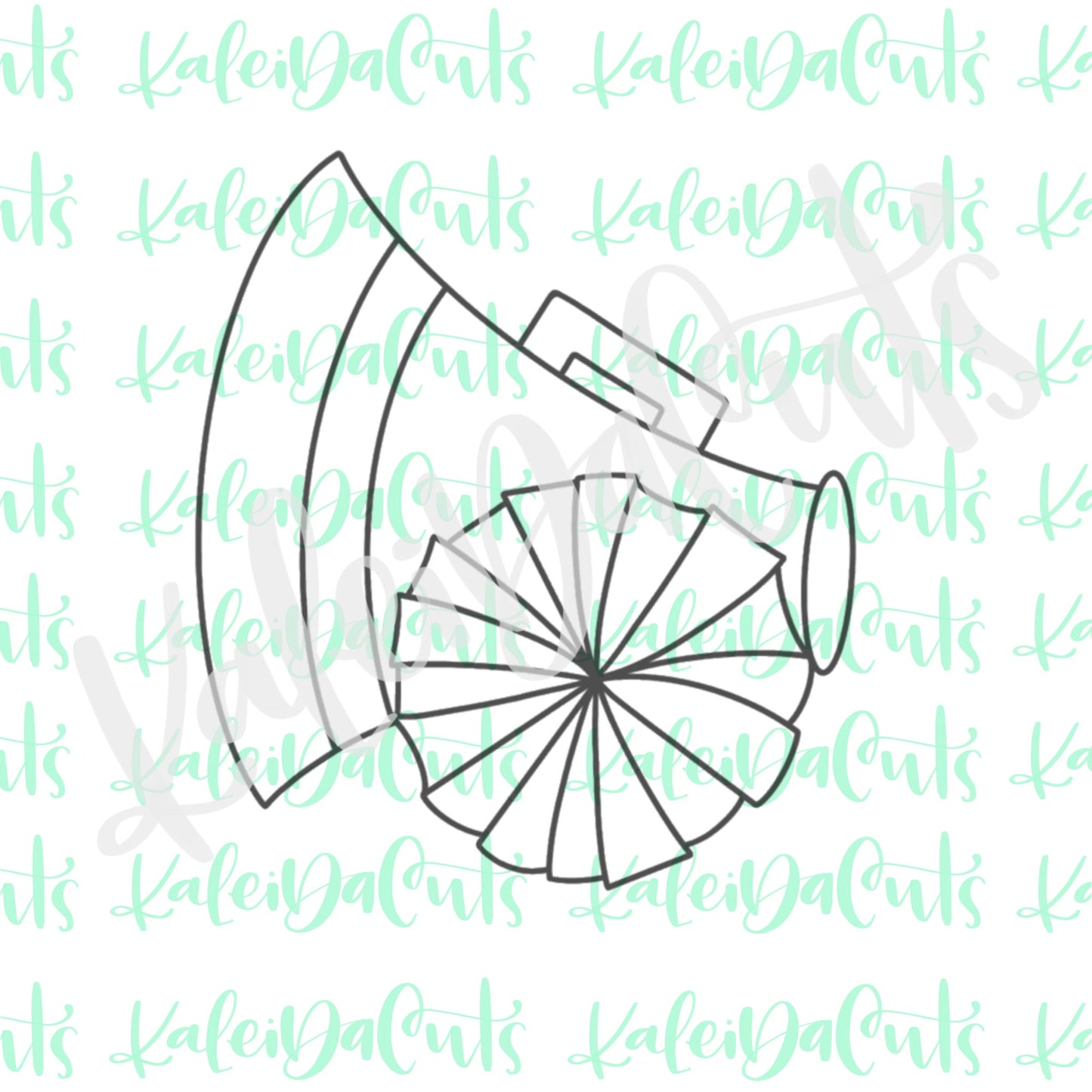 Megaphone Pom Pom Cookie Cutter