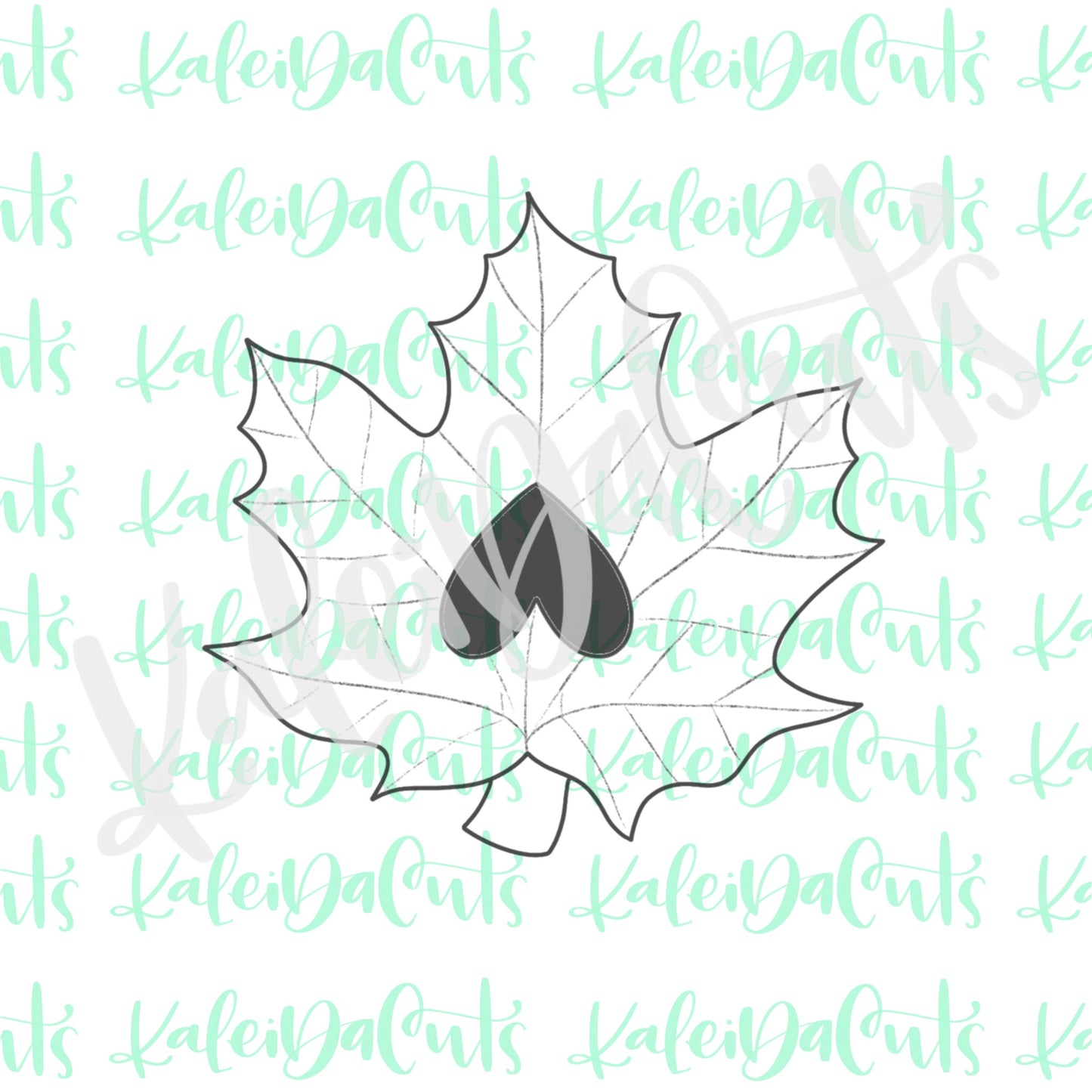 Maple Leaf Heart Cutout Cookie Cutter