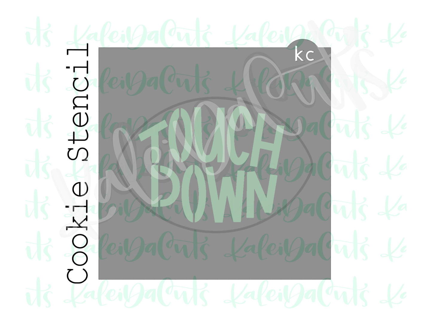 Touch Down Football Stencil