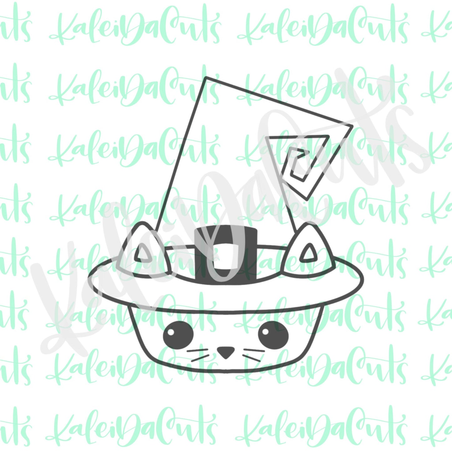 Witchy Hat Cat Cookie Cutter