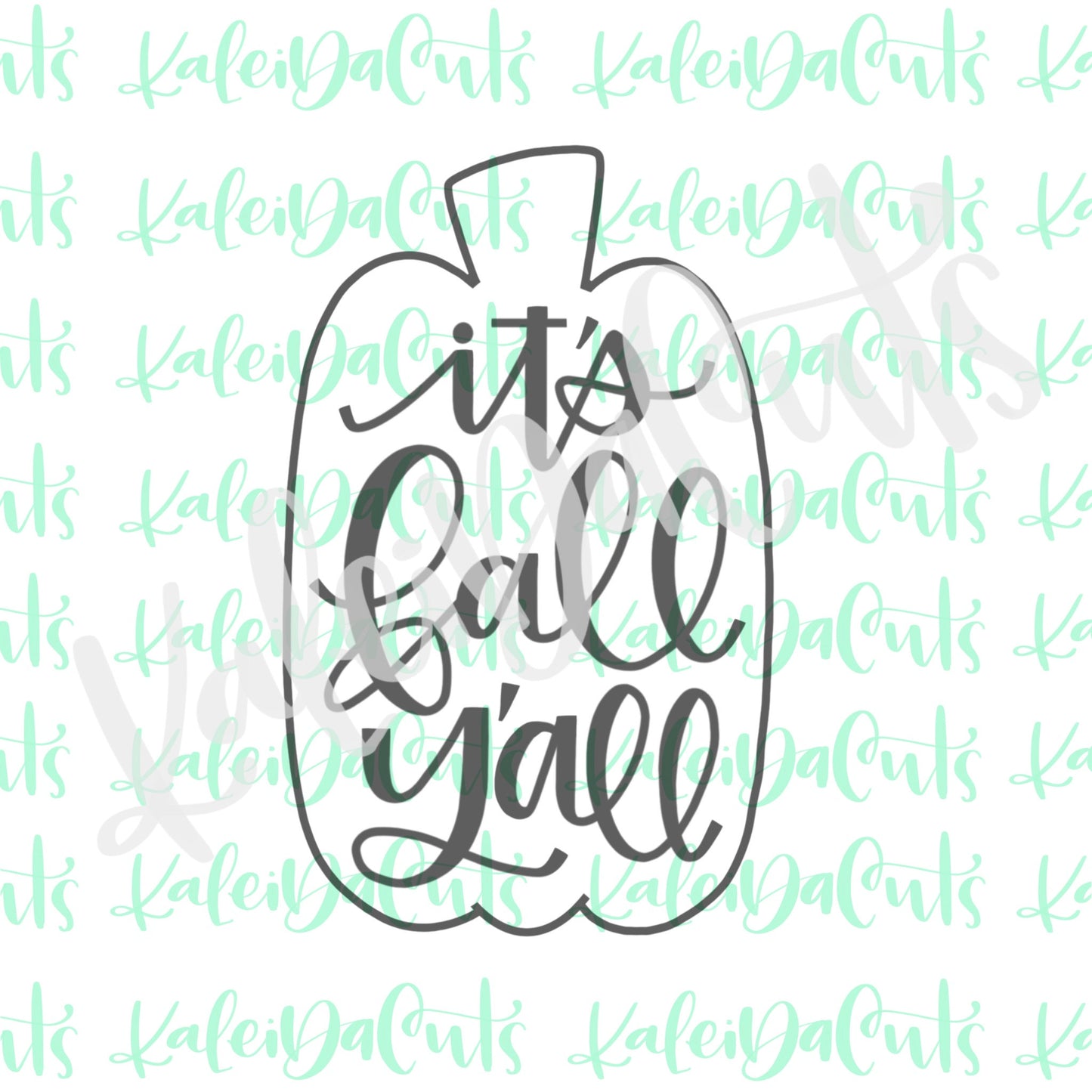 It's Fall Y'all (Pumpkin Shape) Stencil - 4"