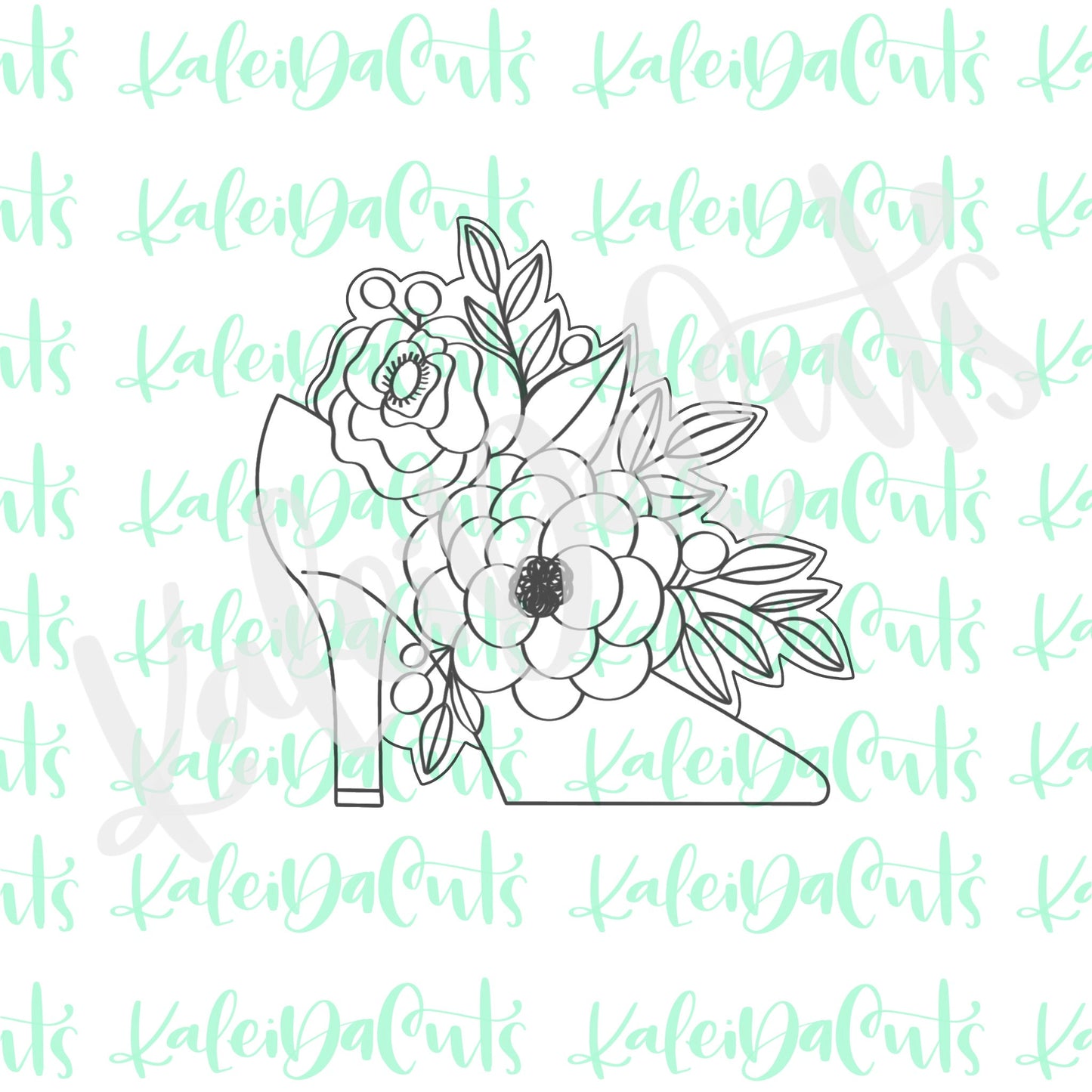 Floral High Heel Cookie Cutter