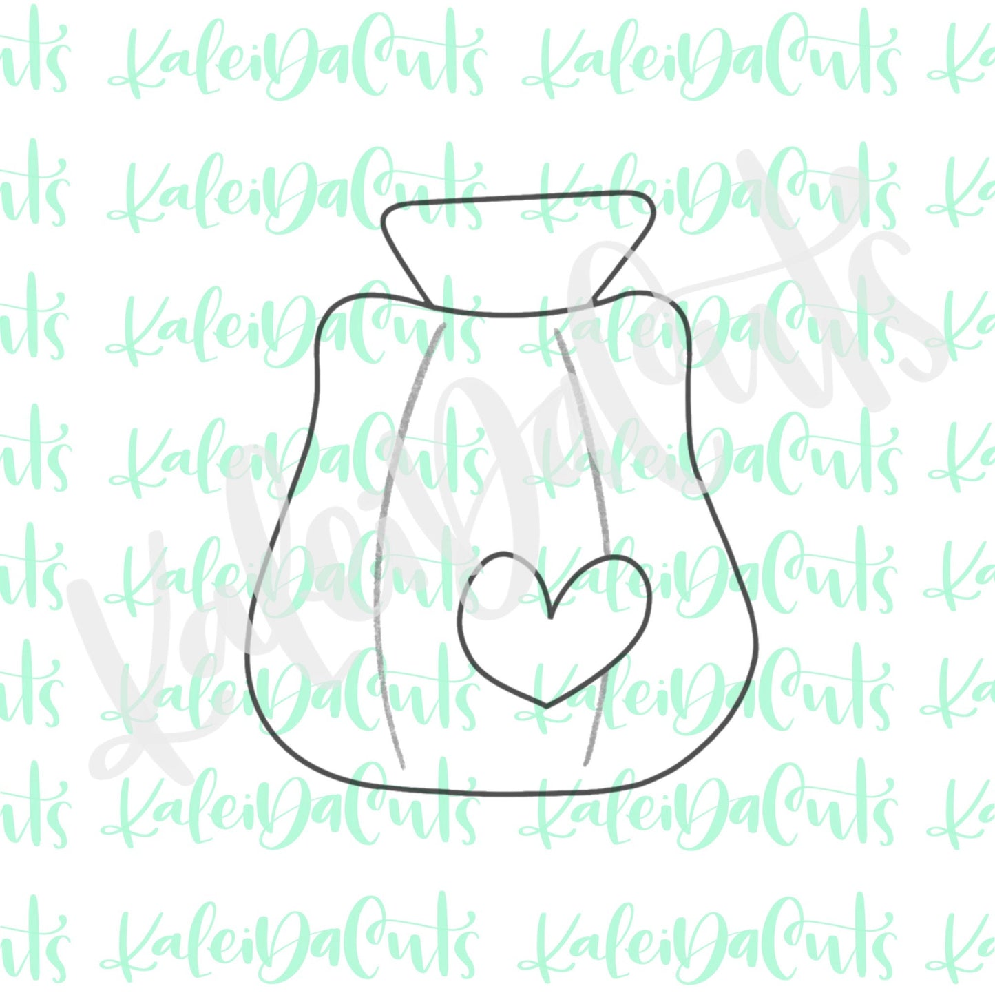 Pumpkin Heart Cut out Cookie Cutter