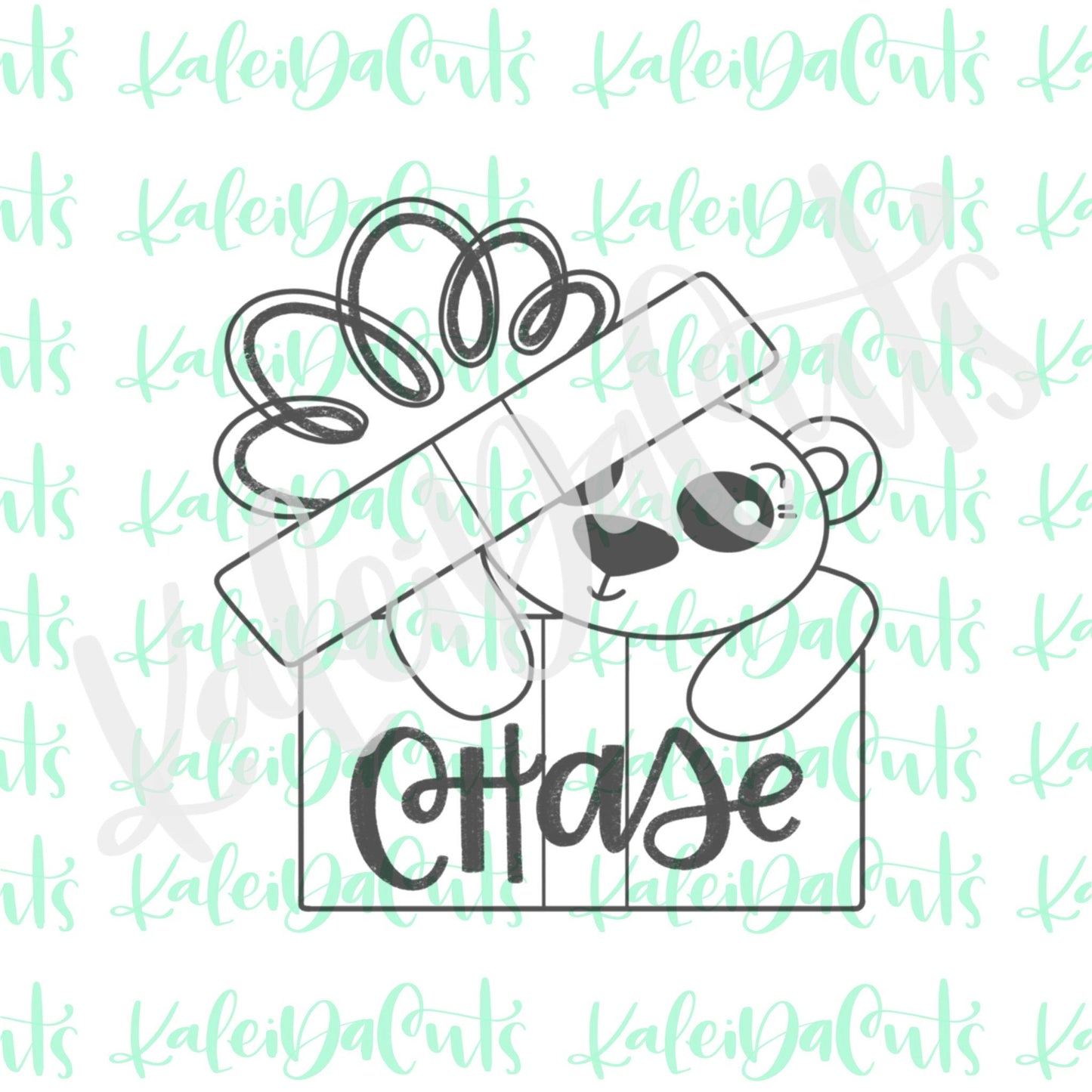 Bear Giftbox Plaque Cookie Cutter