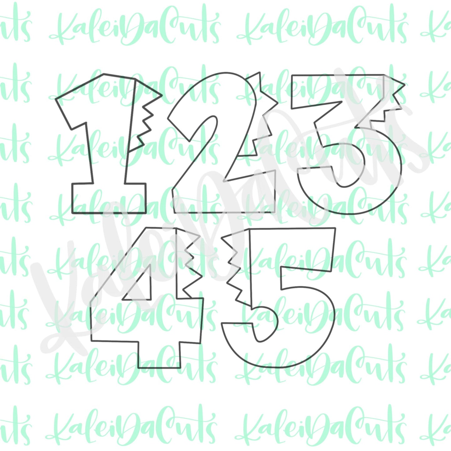 Dino Numbers Cookie Cutter