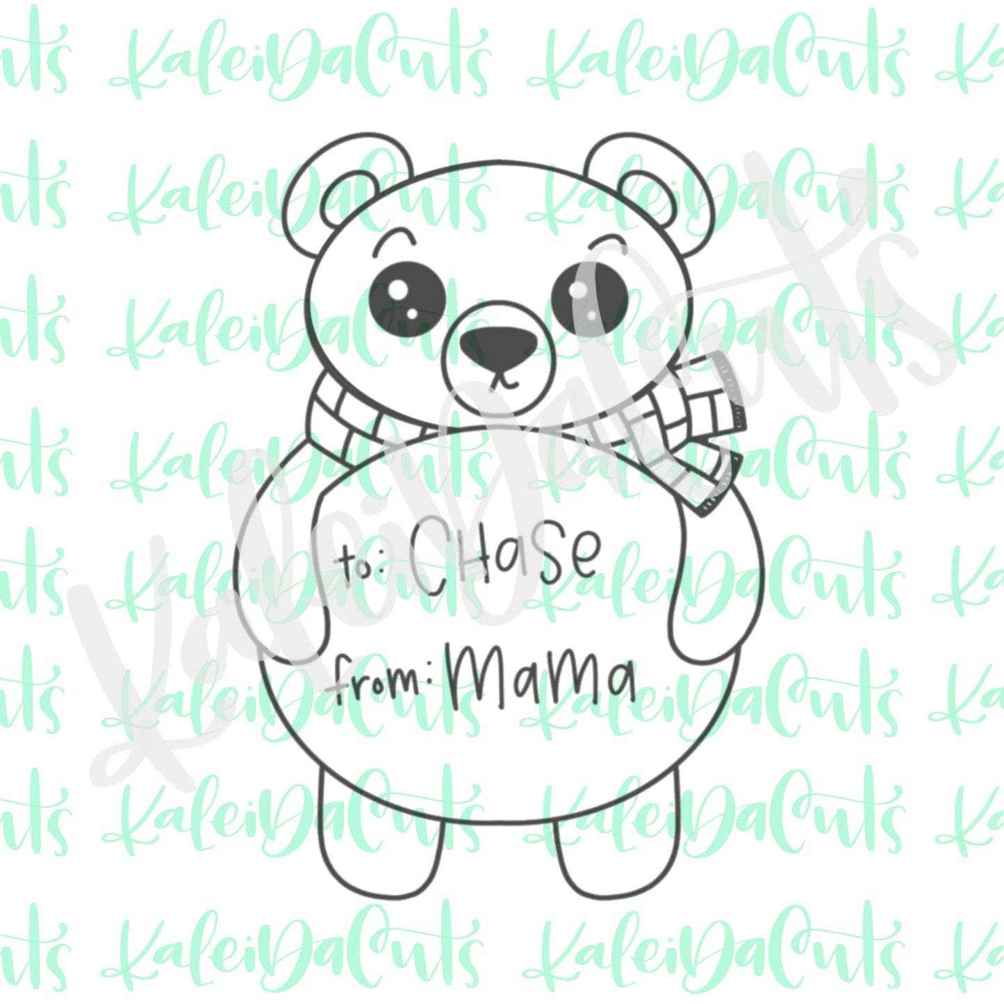 Bear Gift Tag Cookie Cutter