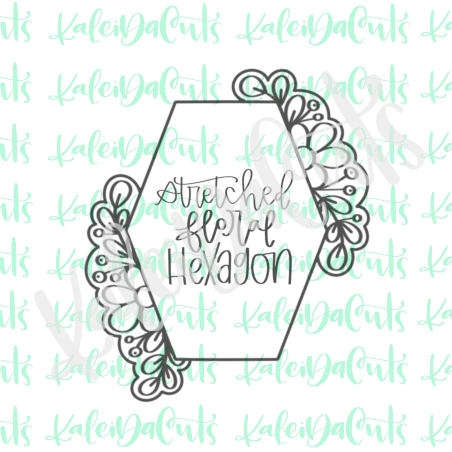 Stretched Floral Hexagon Cookie Cutter