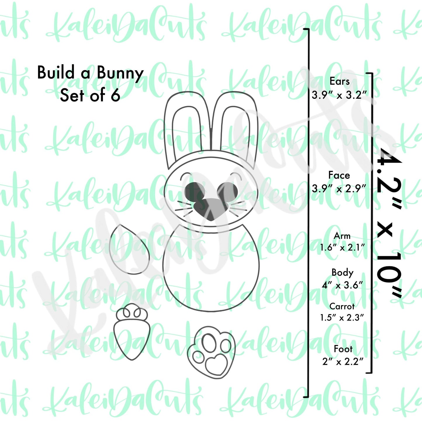 Build a Bunny Set of 6 Cookie Cutters