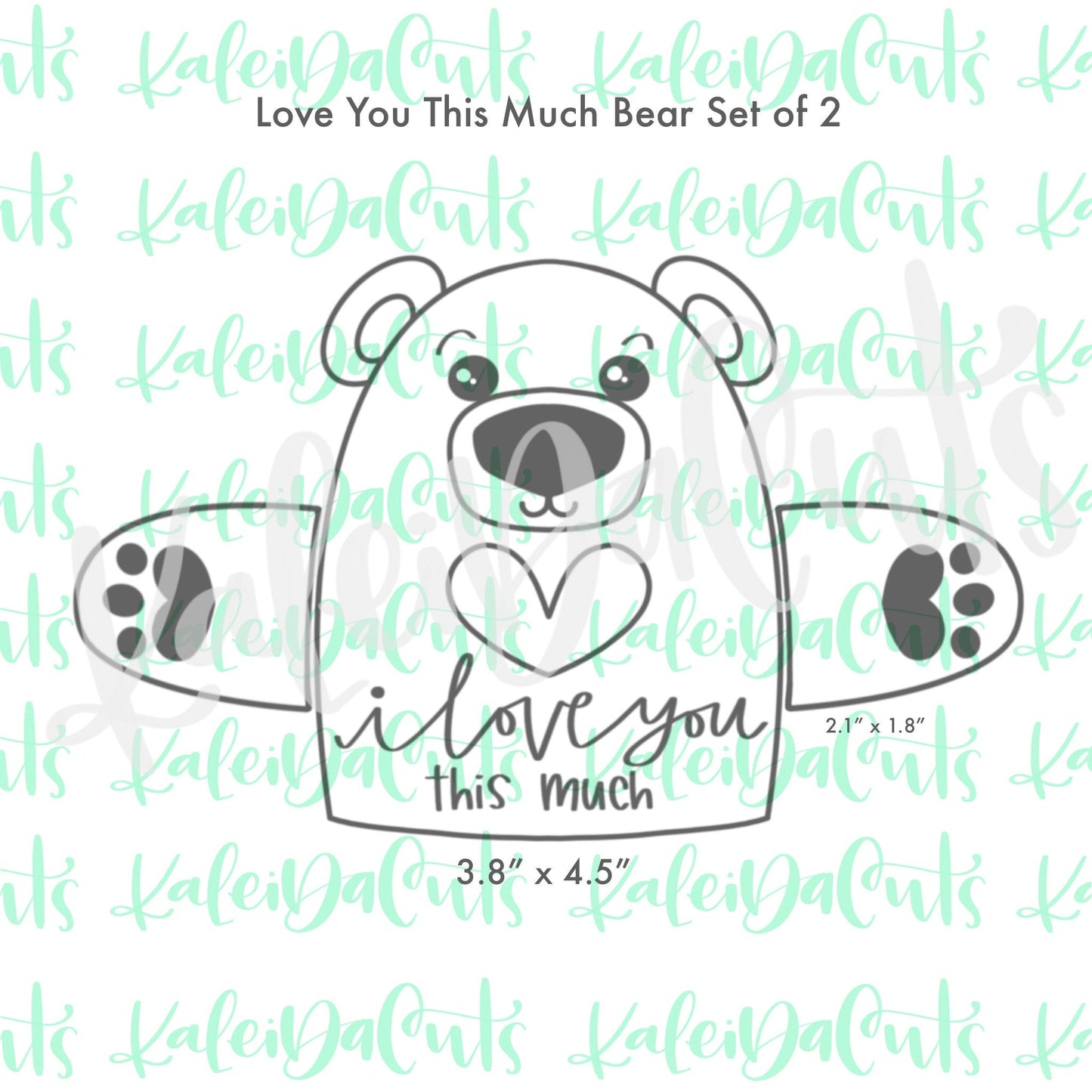 Love You This Much - Set of 2 Cookie Cutters