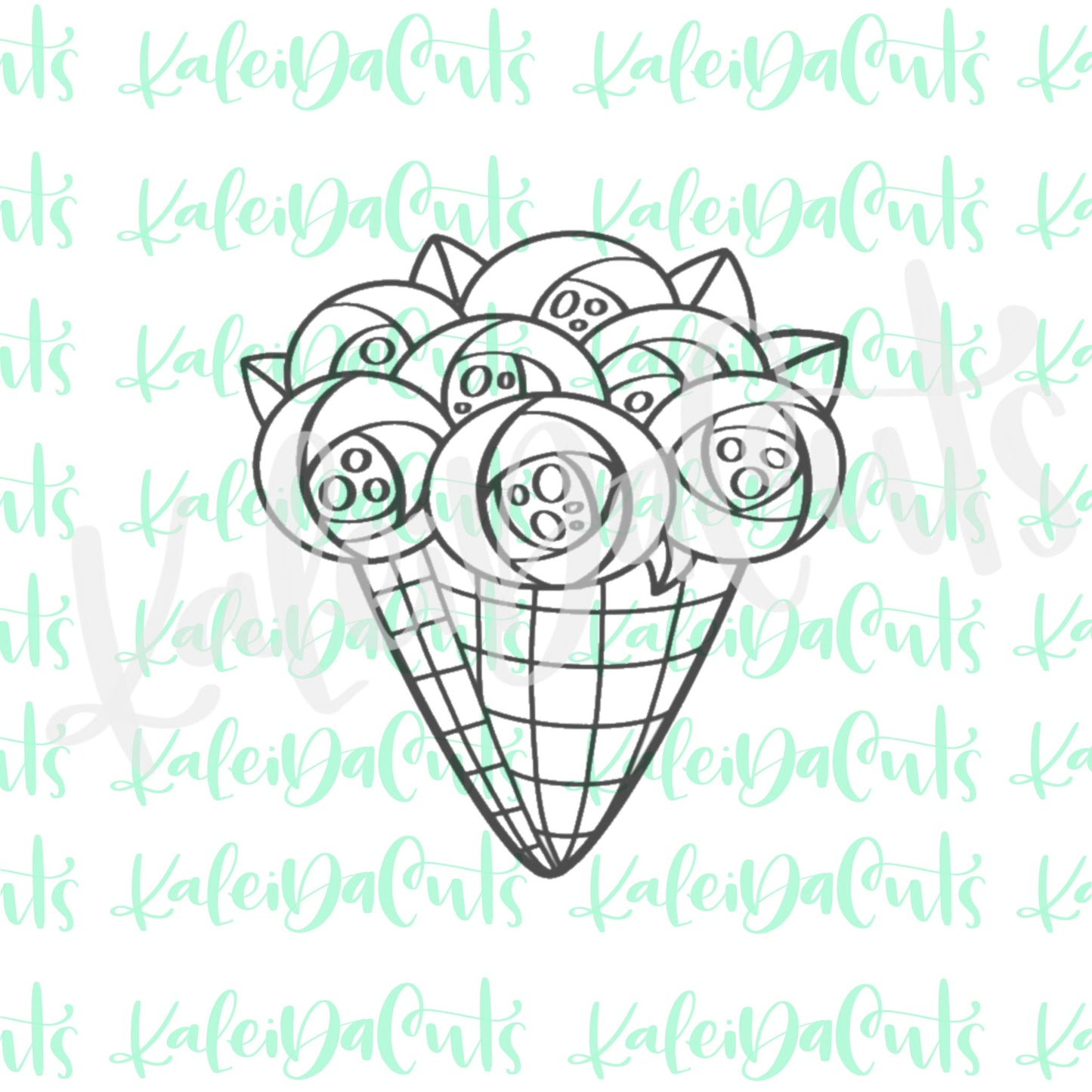 Wrapped Flower Bouquet Cookie Cutter