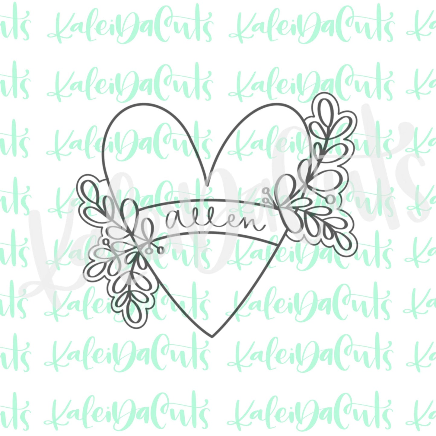 Double Floral Heart Cookie Cutter