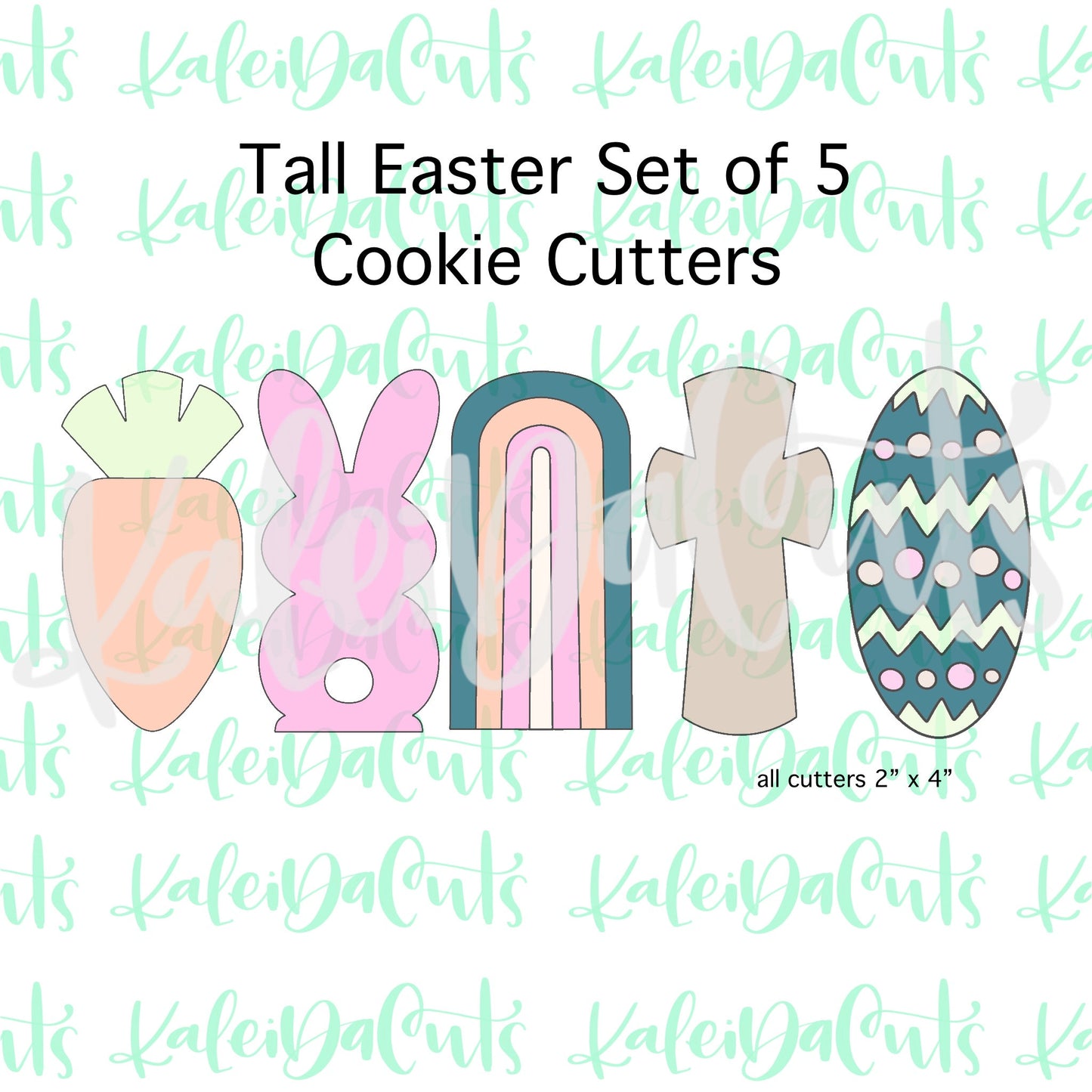 Tall Easter Set of 5 Cookie Cutters