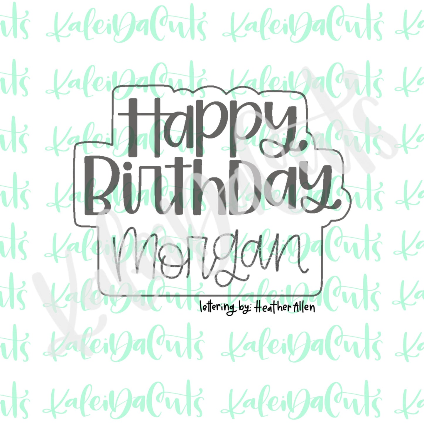 Happy Birthday Plaque Cookie Cutter