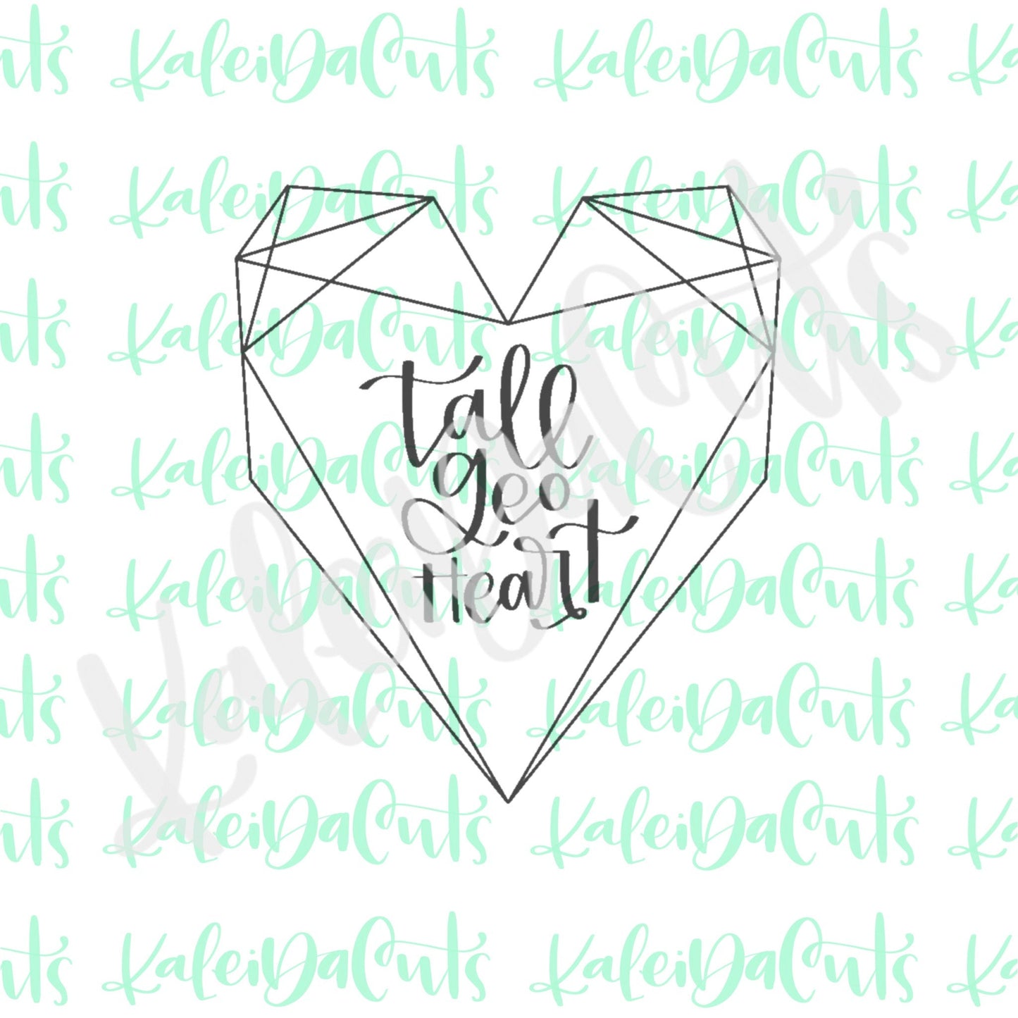Tall Geo Heart Cookie Cutter