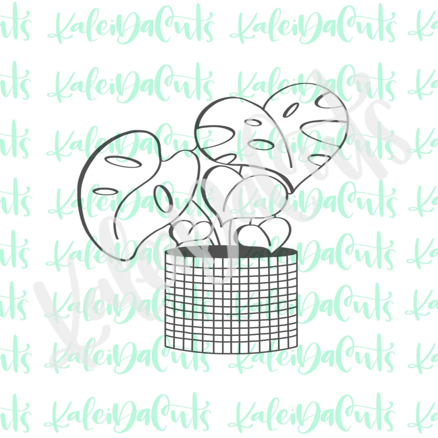 Potted Monstera Plant Cookie Cutter