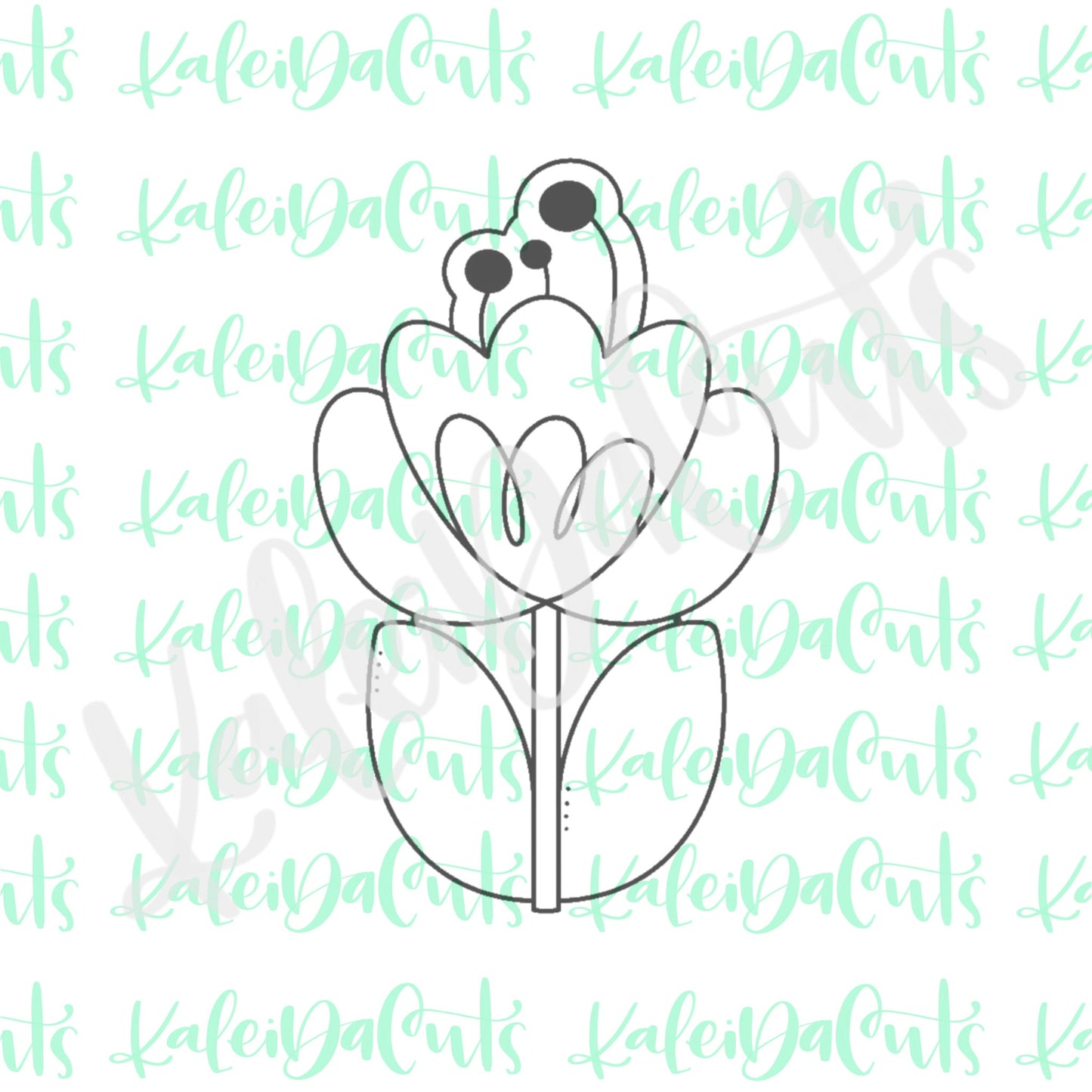 Tall Funky WIldflower Cookie Cutter