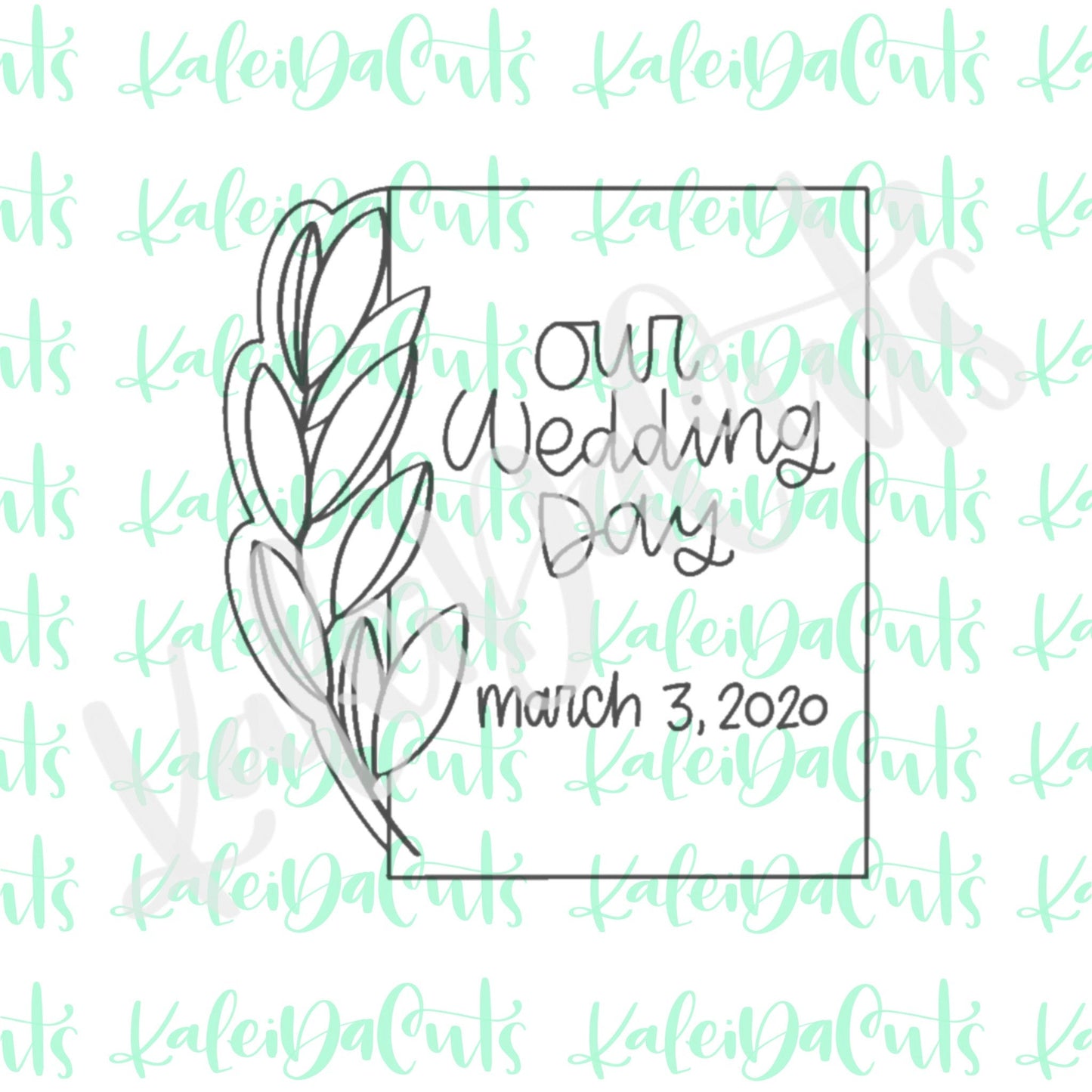 Floral Rectangle Plaque Cookie Cutter