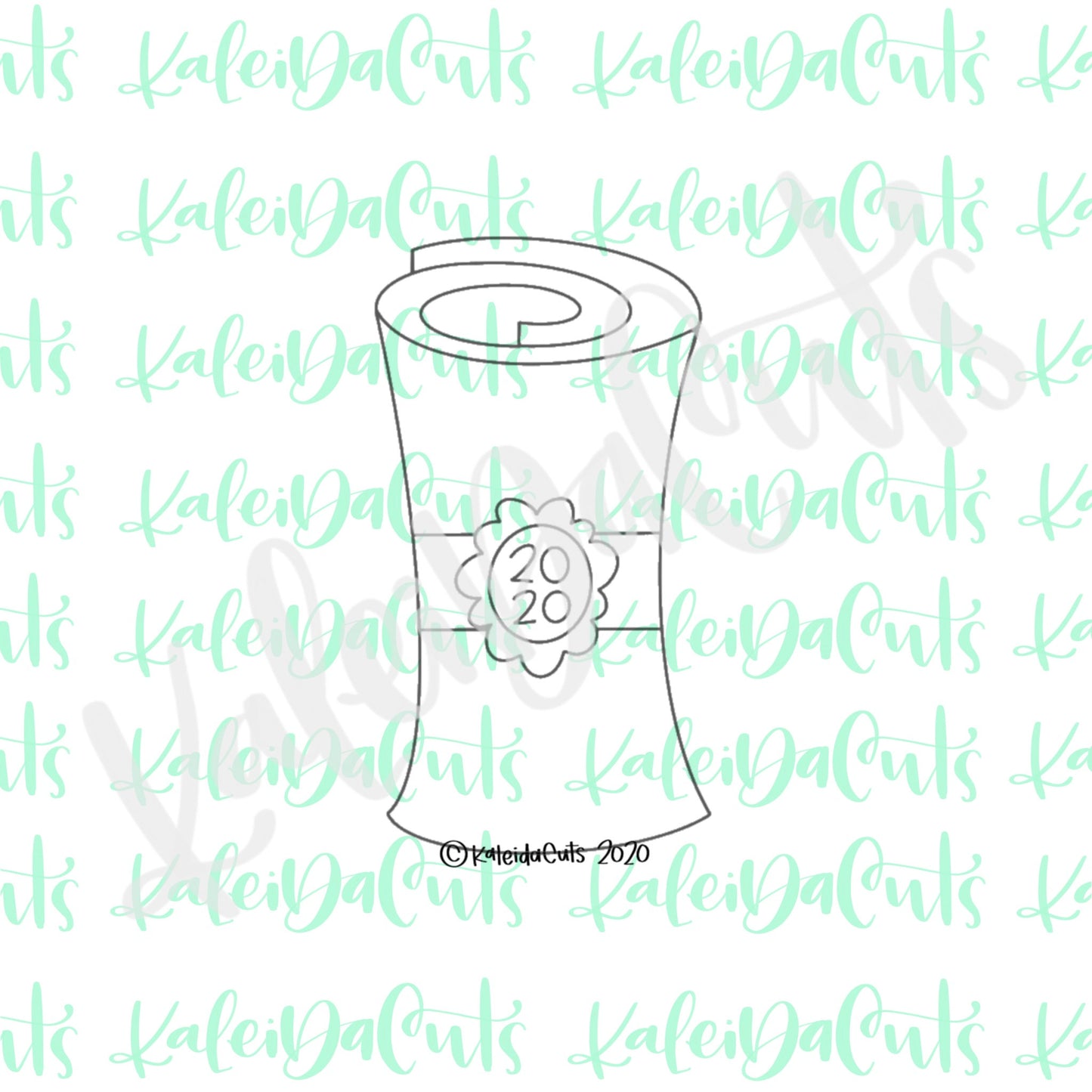 Grad Stick Diploma Cookie Cutter (skinny design)