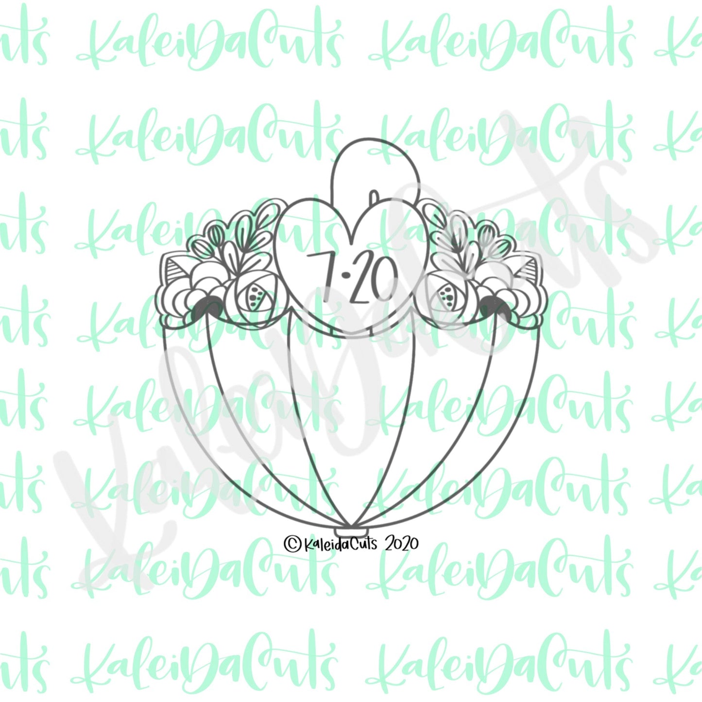 Open Floral Umbrella Cookie Cutter