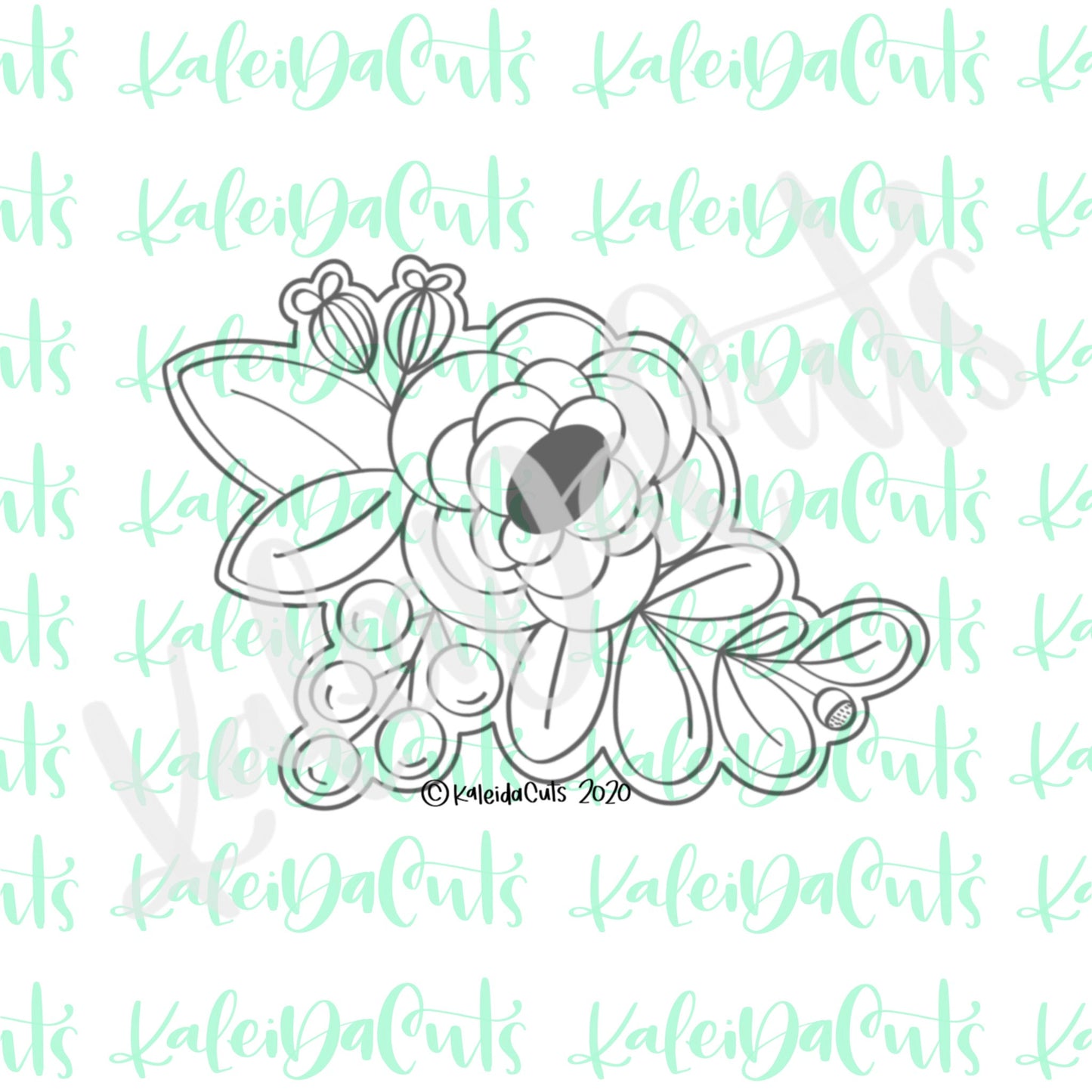 Floral Cluster 3 Cookie Cutter