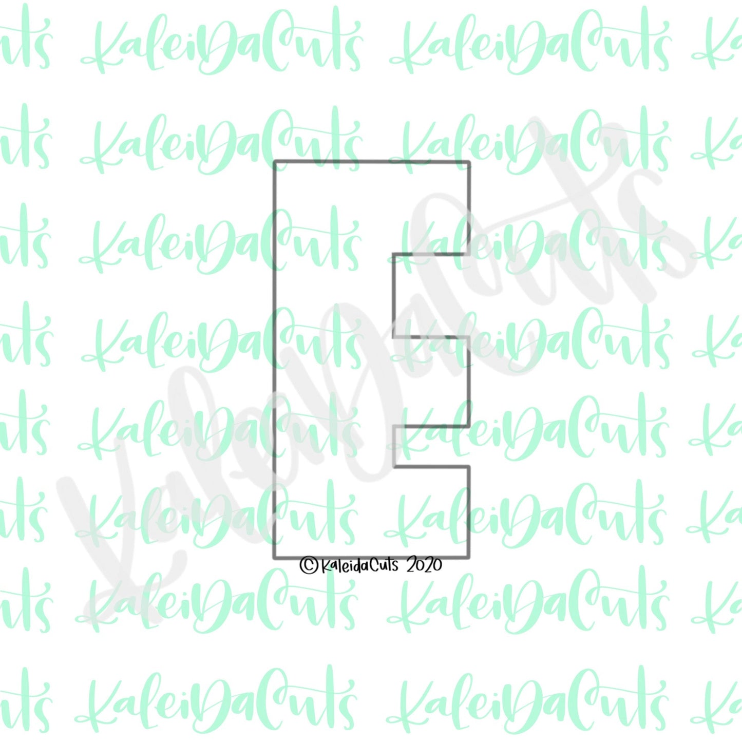 Tall Letter E Cookie Cutter