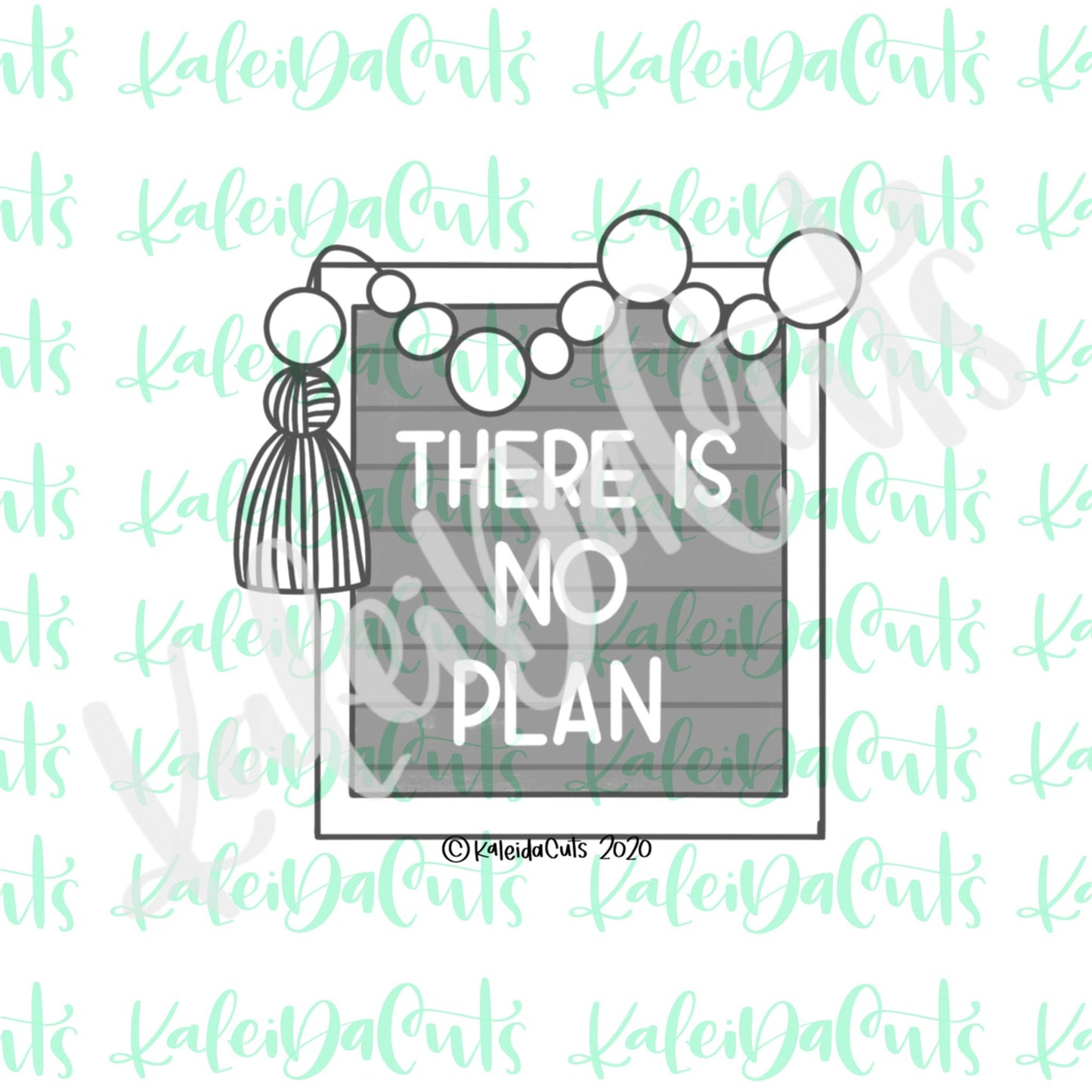 Message Board with Beads Cookie Cutter