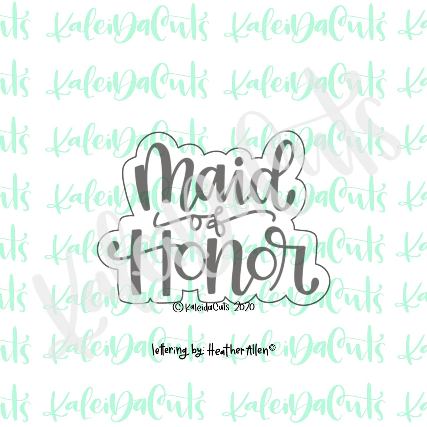 Maid of Honor Lettering Cookie Cutter