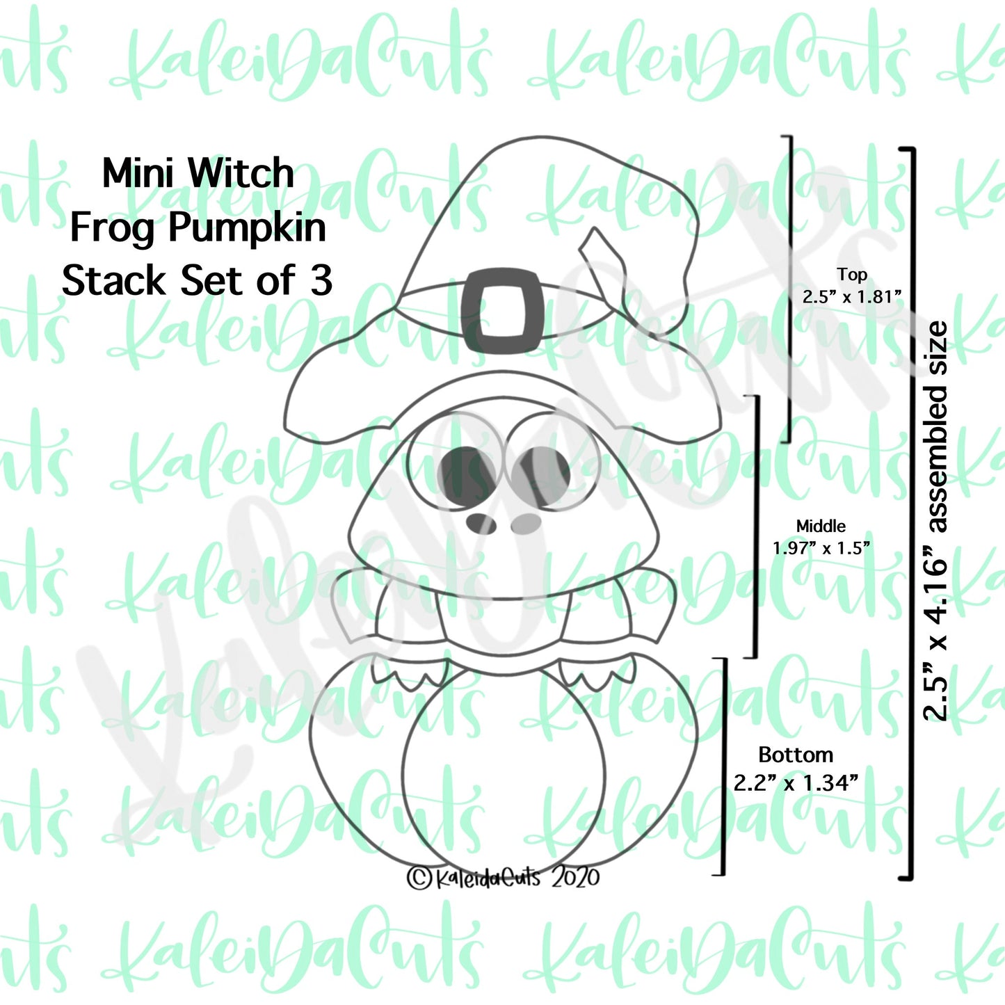 Witch Frog Pumpkin Stack of 3 Cookie Cutters