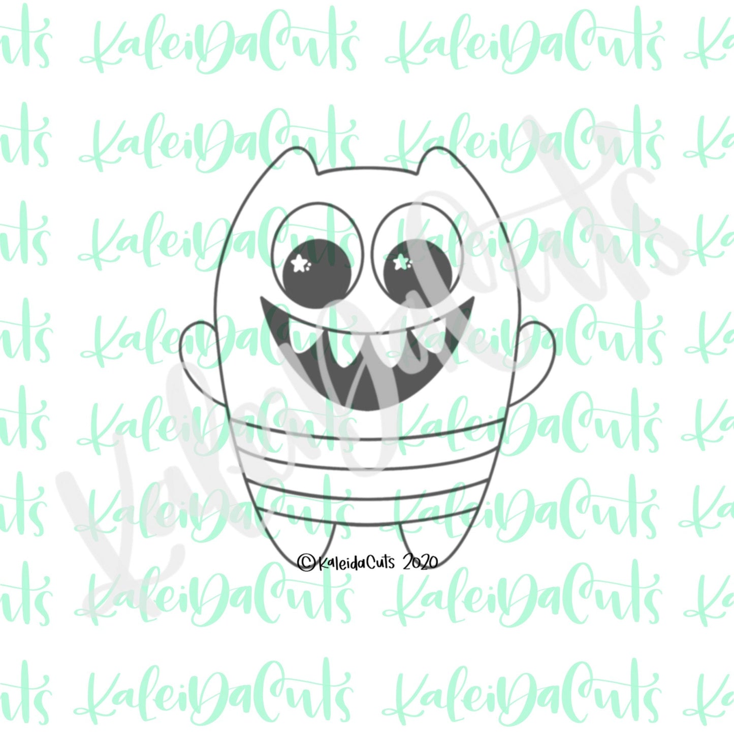 Cute Monster 3 Cookie Cutter