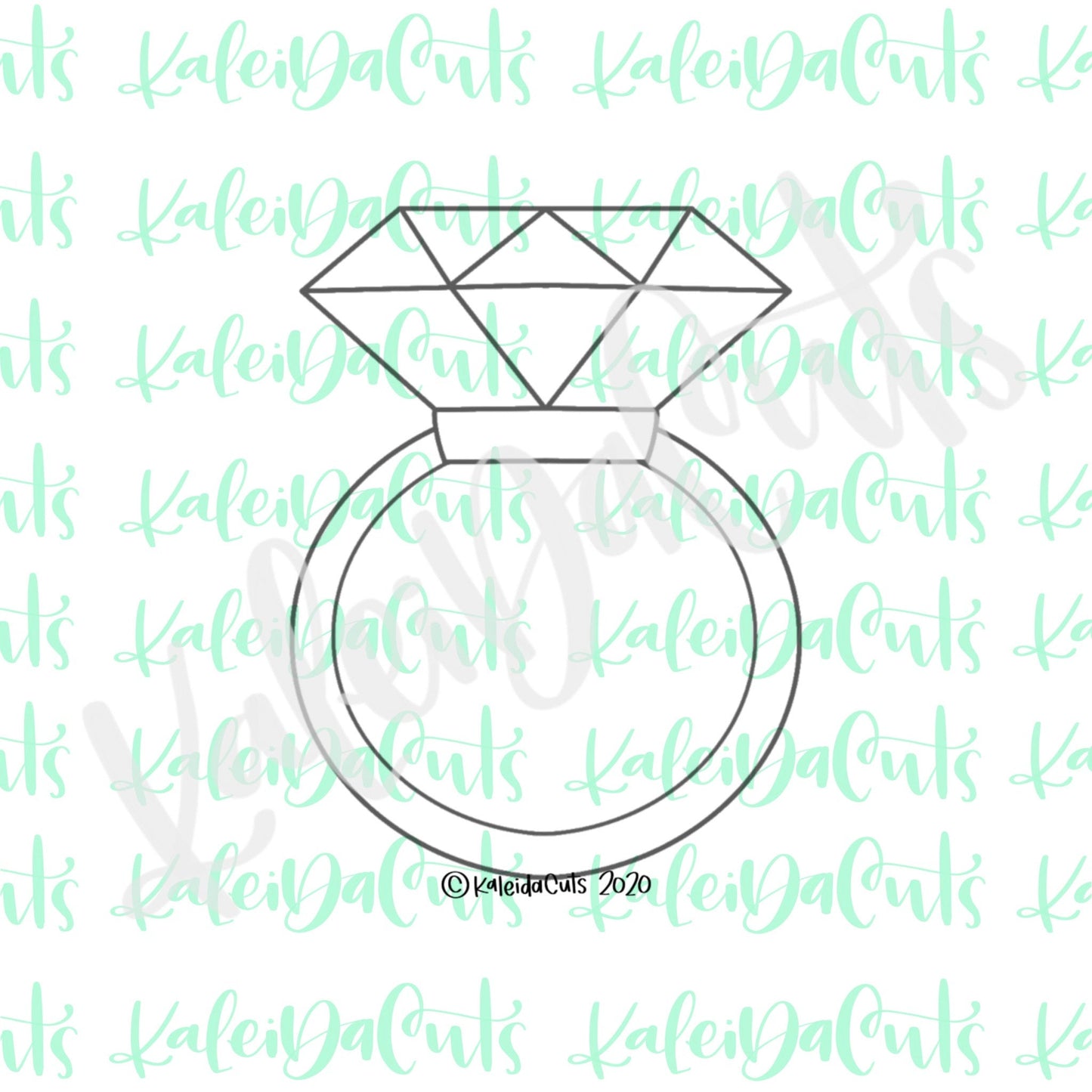 Diamond Ring 2 Cookie Cutter