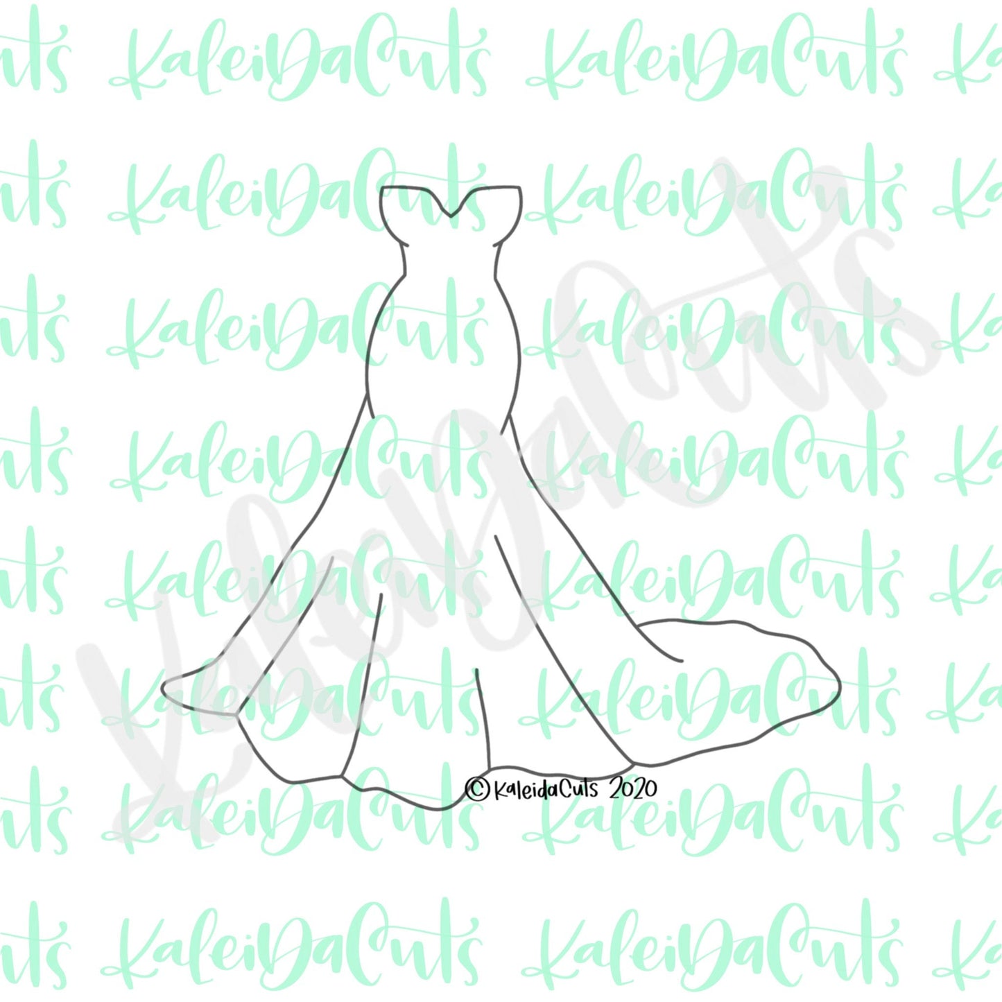 Wedding Gown 3 Cookie Cutter