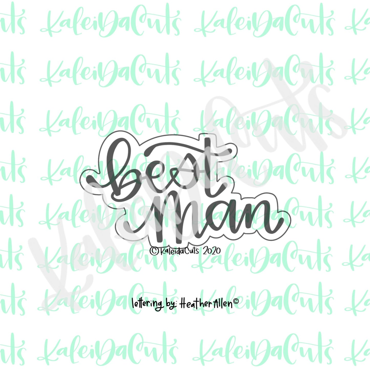 Best Man Lettering Cookie Cutter