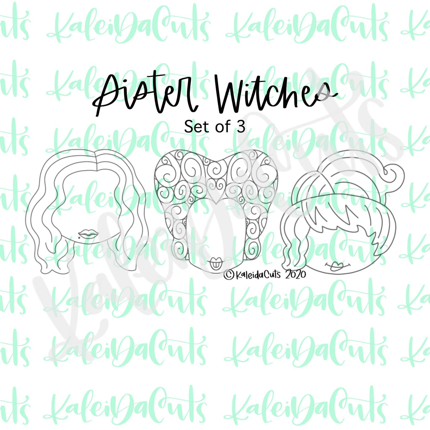 Sister Witches Set of 3 Cookie Cutters