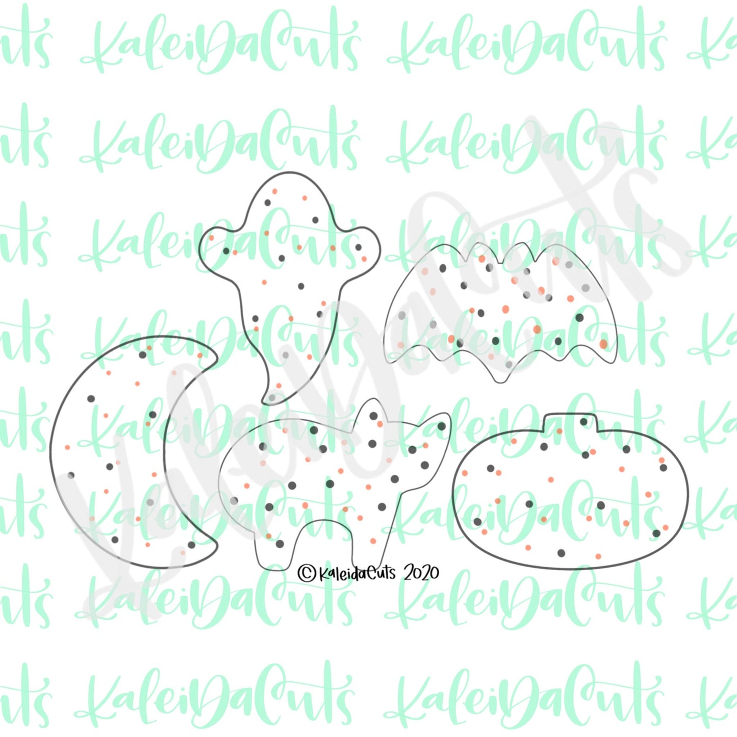 Halloween Frosted Animal Cracker Cookie Cutter Set of 5