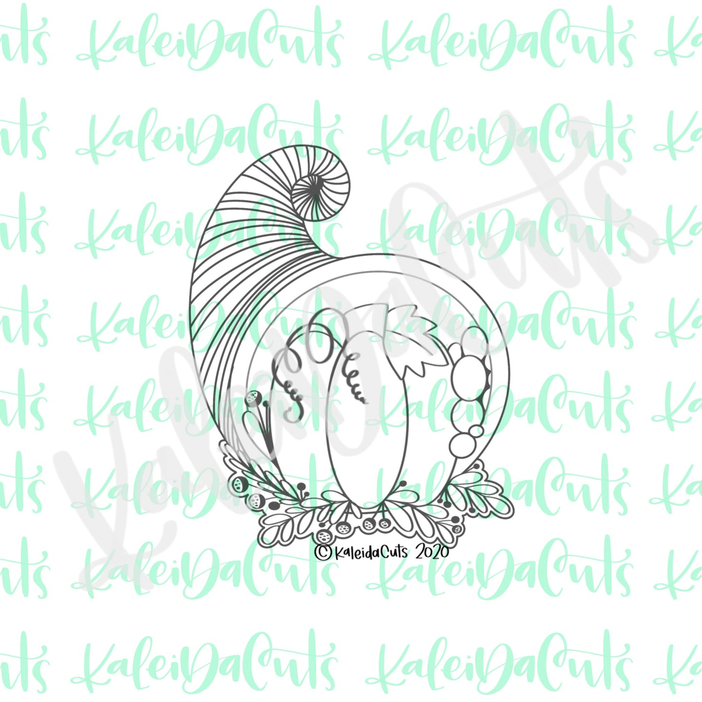 Floral Cornucopia Cookie Cutter