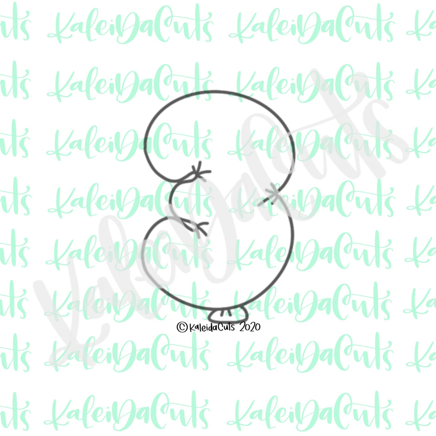 Balloon Number 3 Cookie Cutter