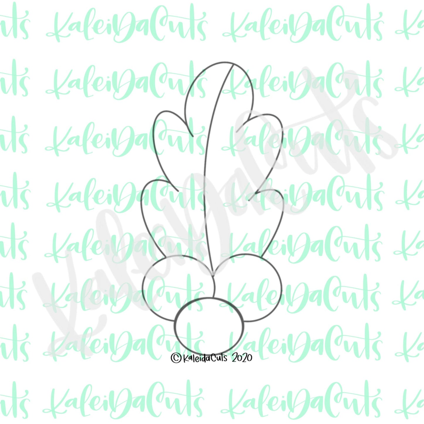 Tall Holly Leaf Cookie Cutter (cookie stick)