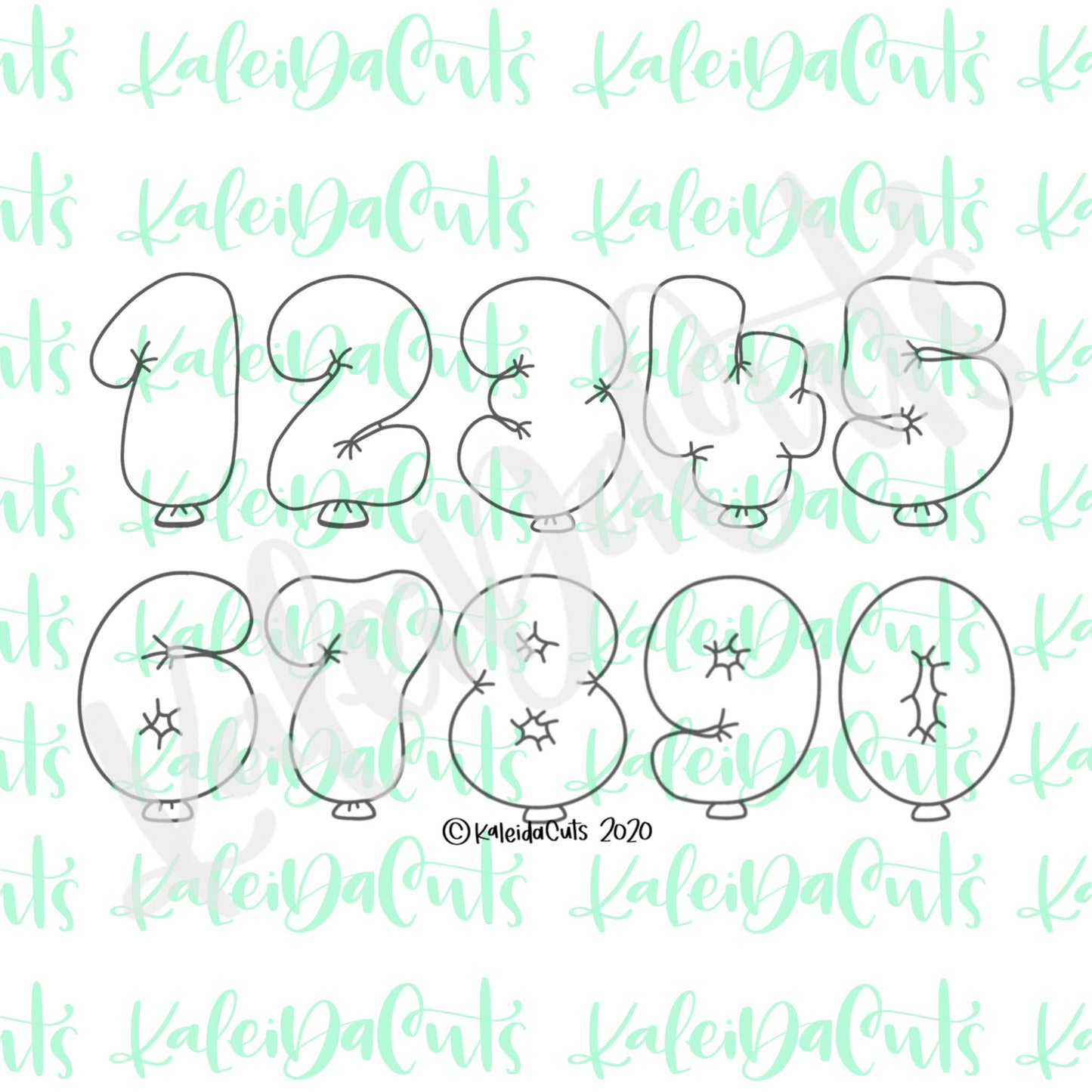 Balloon Number Set of 10 Cookie Cutters