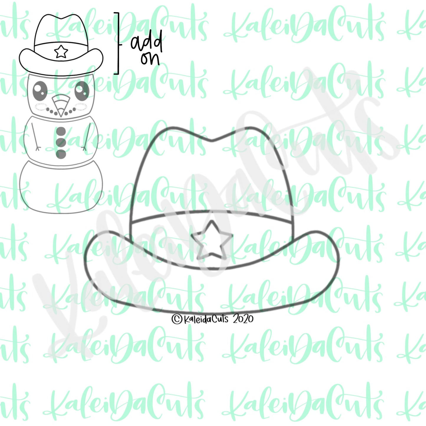Cowboy Hat Addon Cookie Cutter