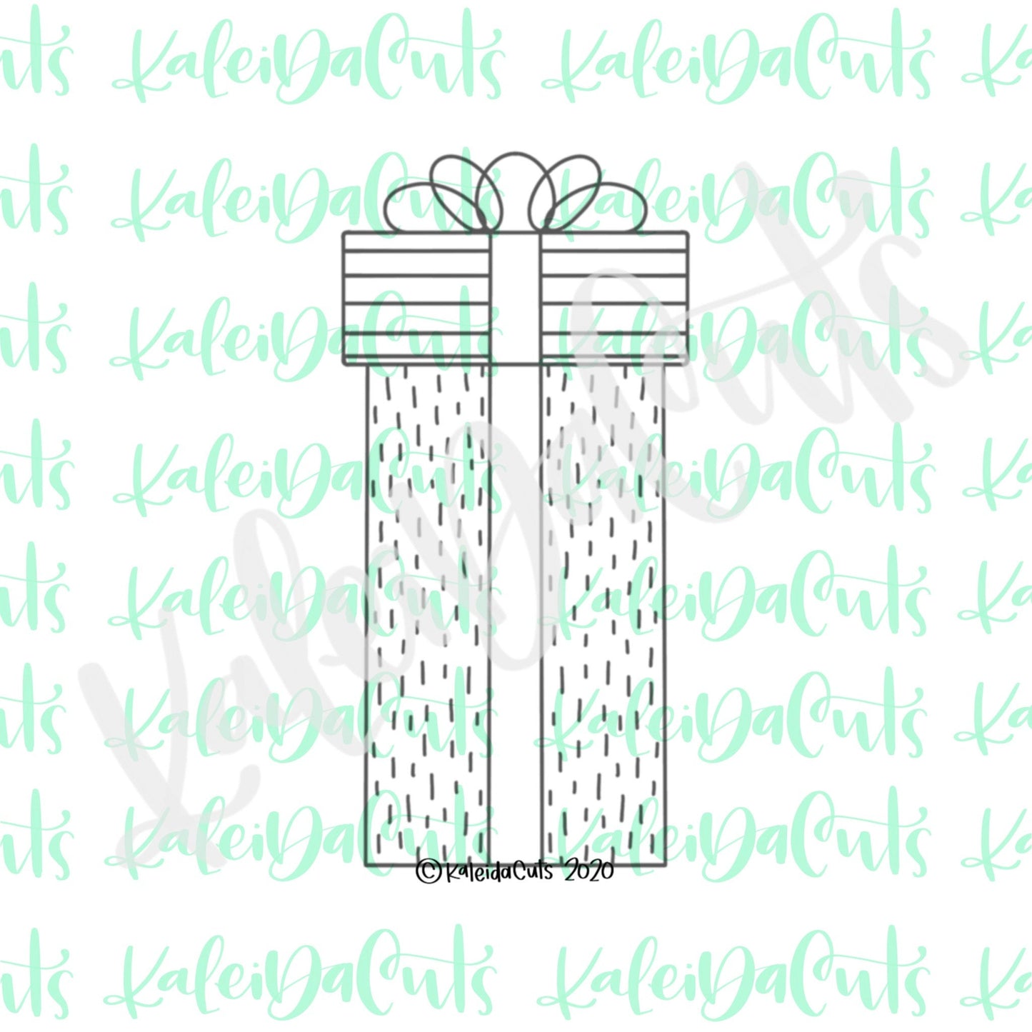 Tall Gift Box Cookie Cutter (cookie stick)