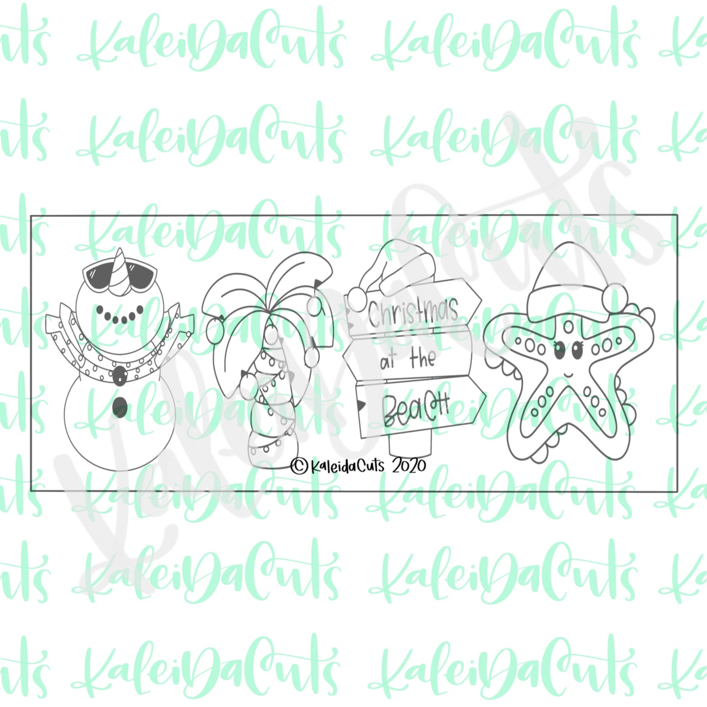 Beachy Christmas Cookie Cutter Set of 4