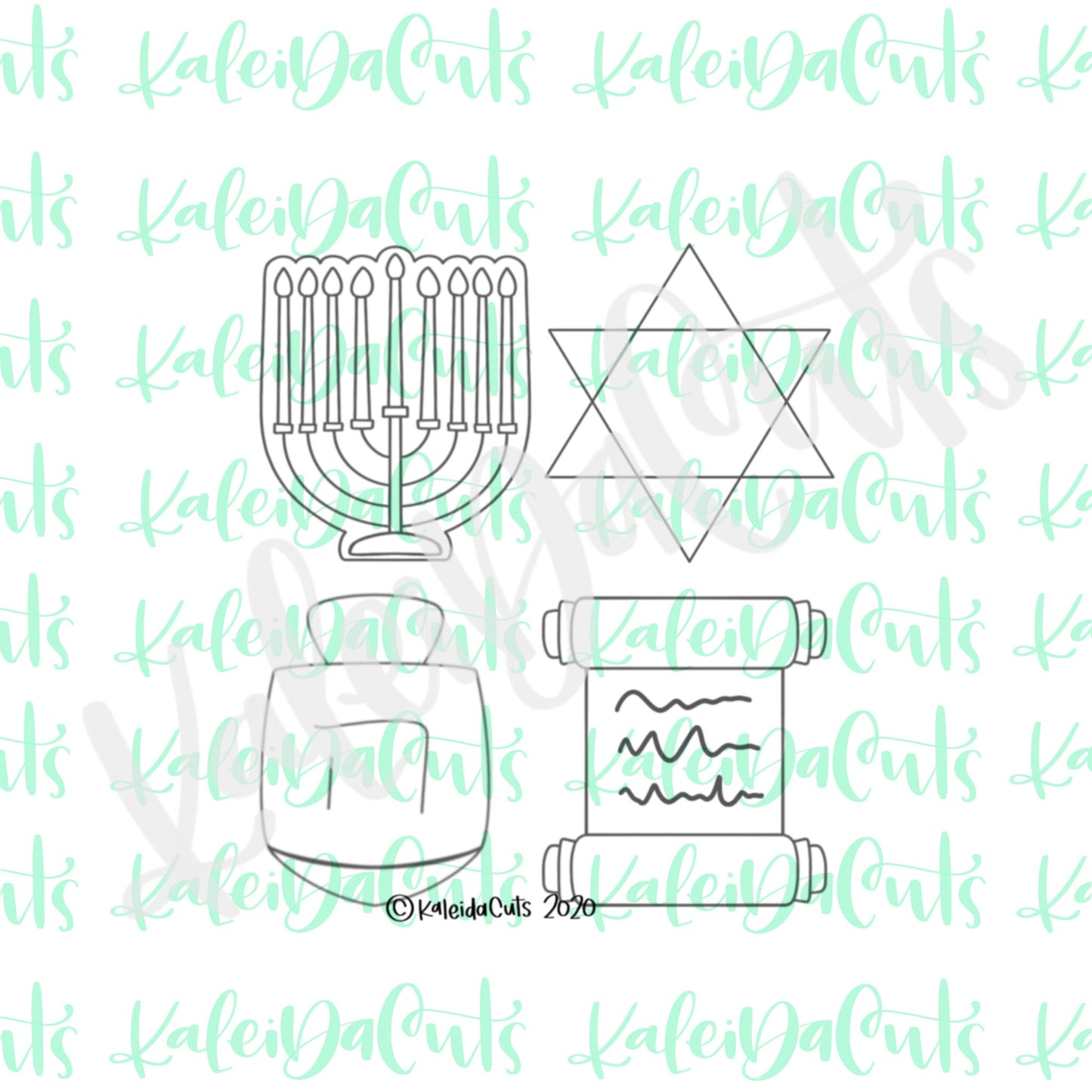 Mini Hanukkah Set of 4 Cookie Cutters