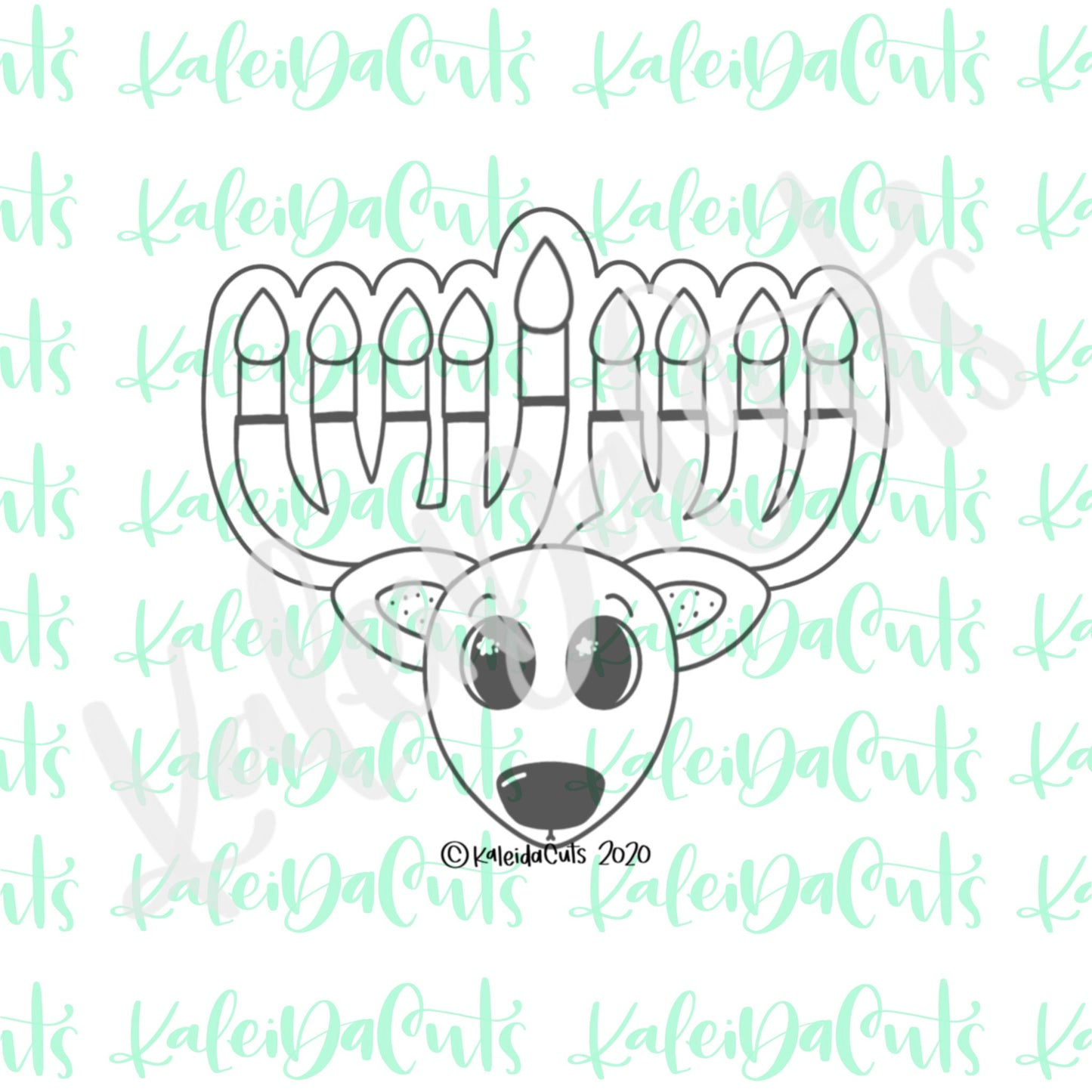 Reindeer Menorah Cookie Cutter