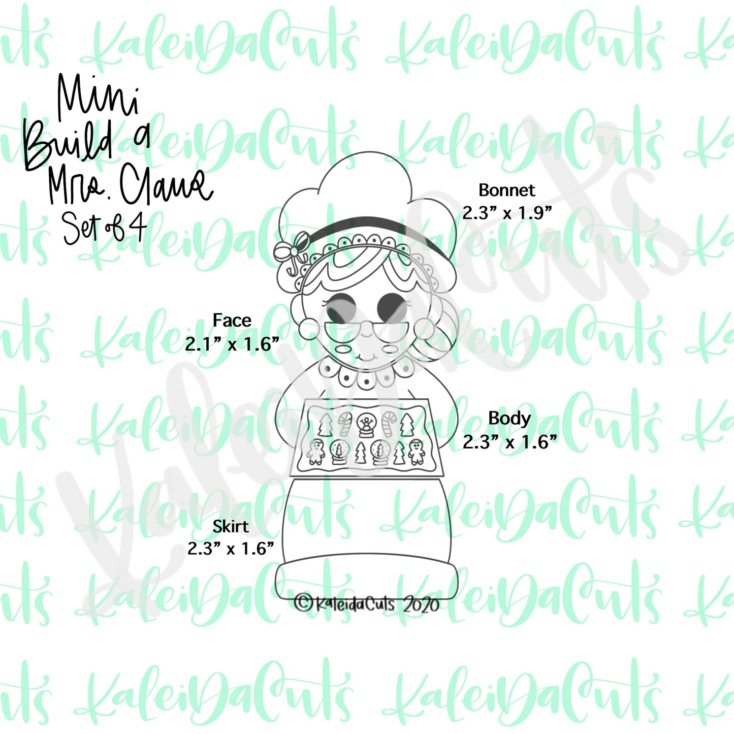 Build a Mrs Claus Set - 4 Cookie Cutters