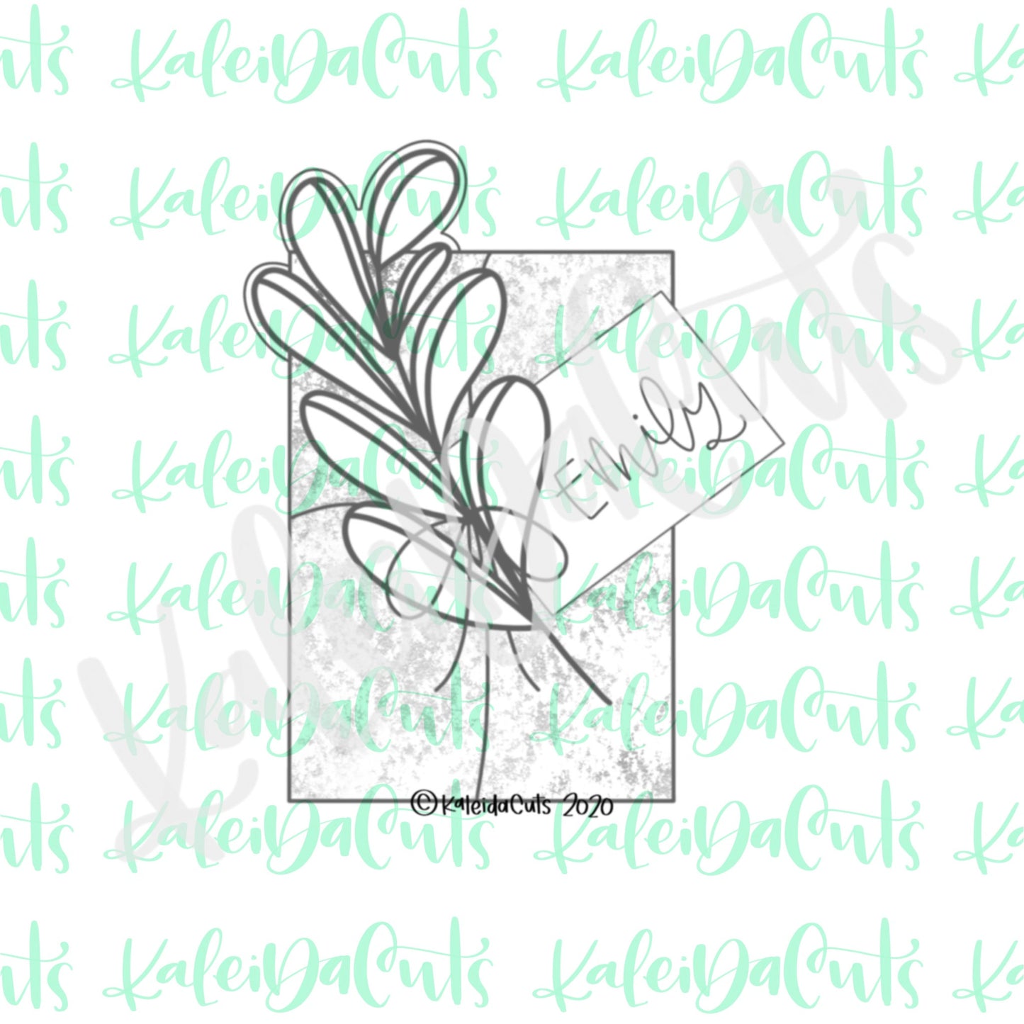 Present Florals with Tag Cookie Cutter