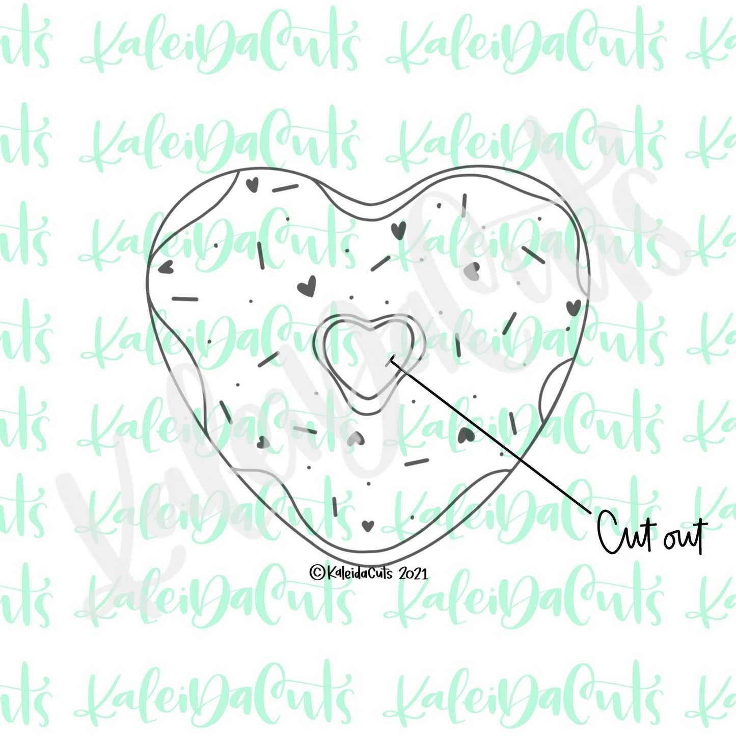 Heart Donut Cutout Cookie Cutter