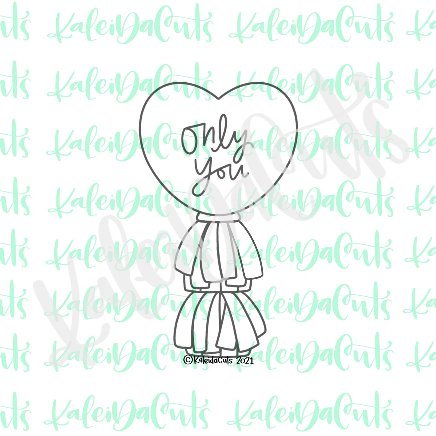 Heart Tassel Balloon Cookie Cutter