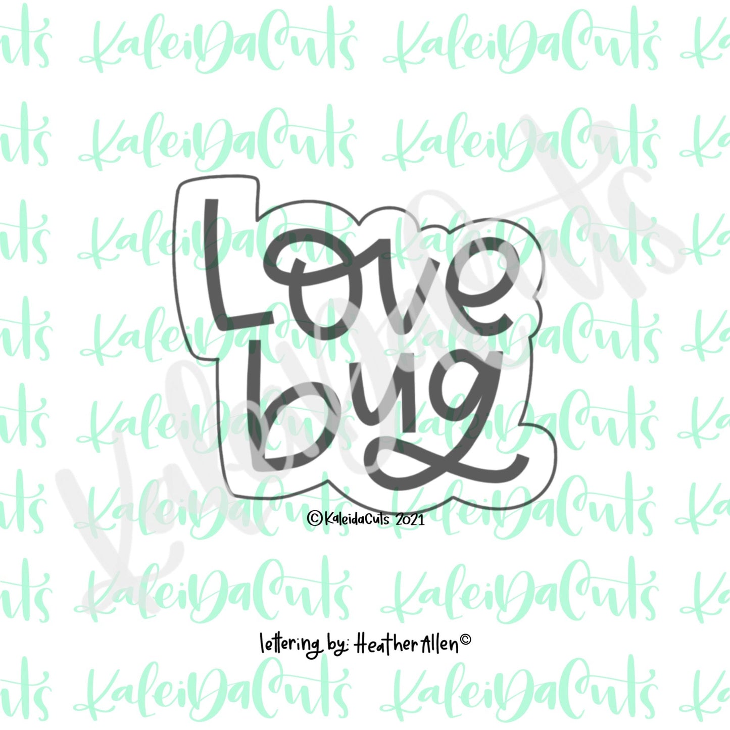 Love Bug Lettering Cookie Cutter