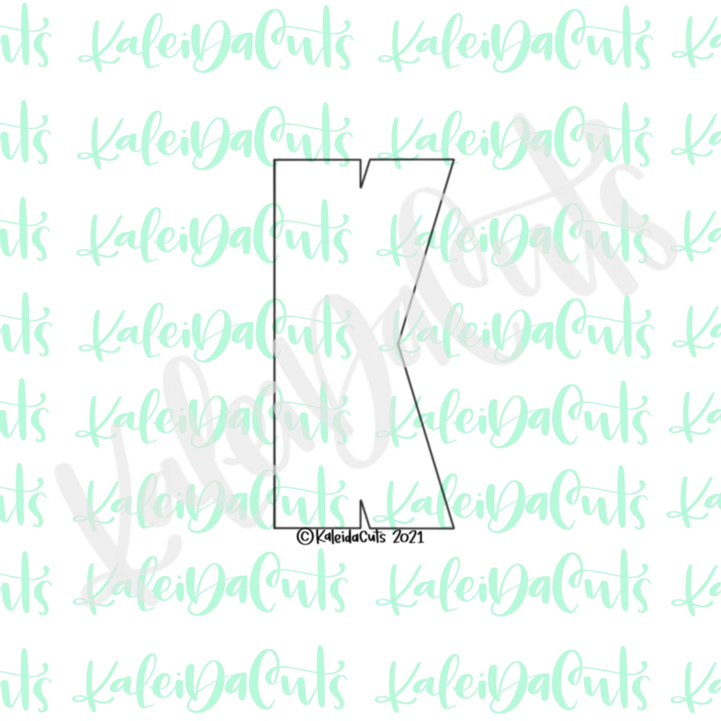 Tall Letter K Cookie Cutter